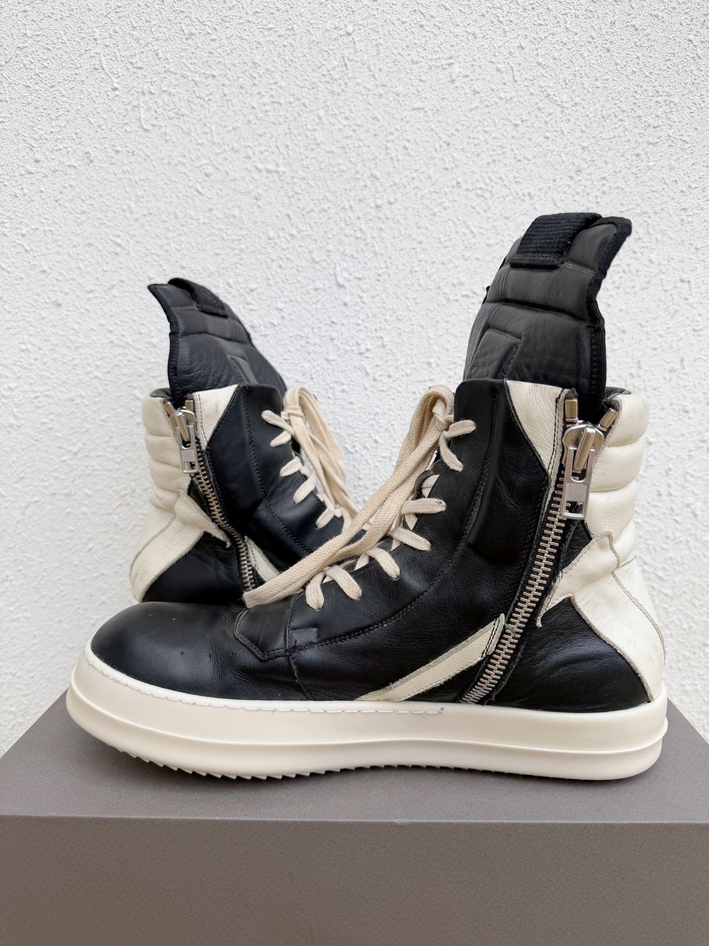 Rick Owens Rick Owens Main Line High-Top Black White Size US 9 / EU 42 - 5 Thumbnail