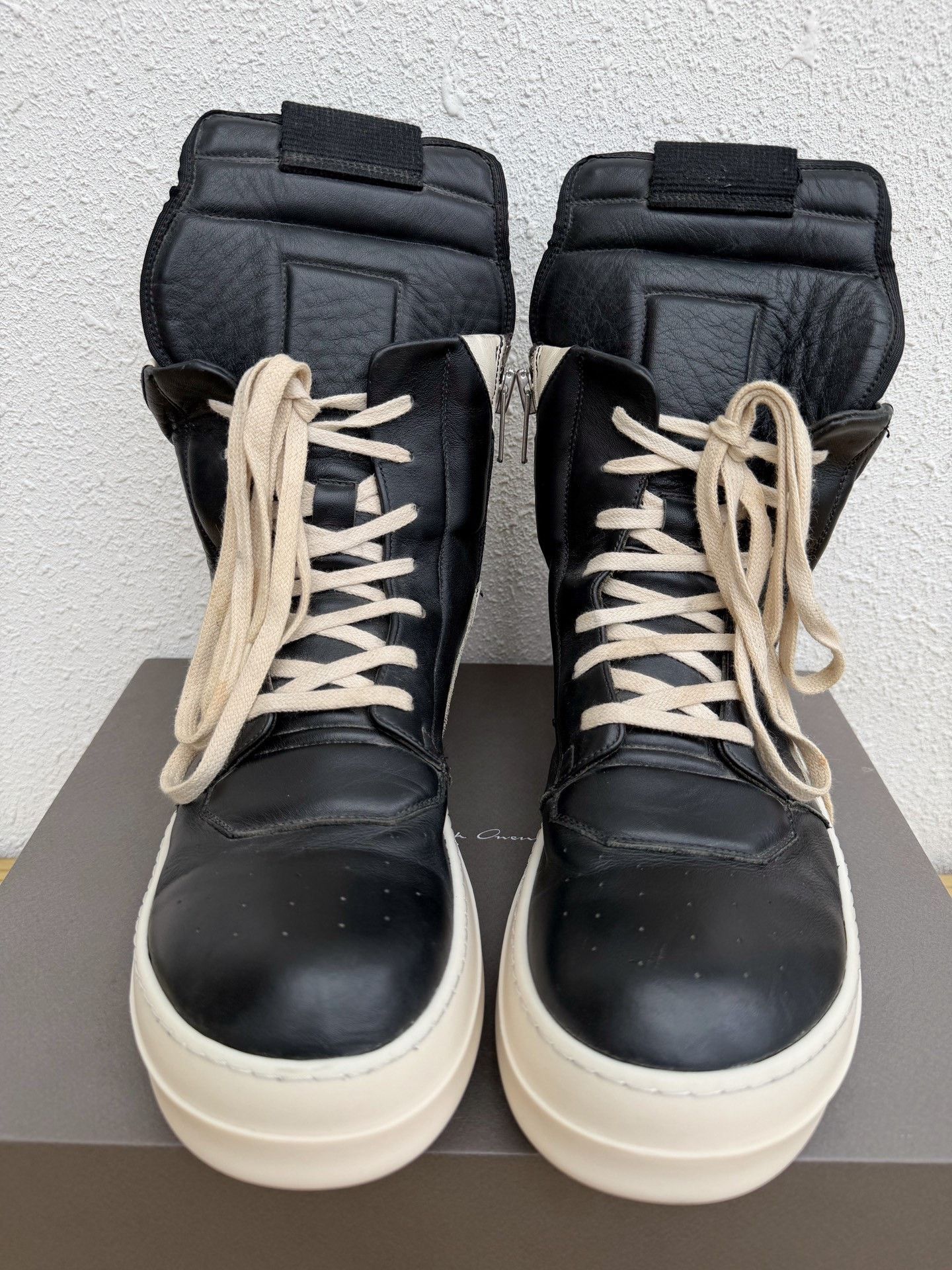 Rick Owens Rick Owens Main Line High-Top Black White Size US 9 / EU 42 - 2 Thumbnail