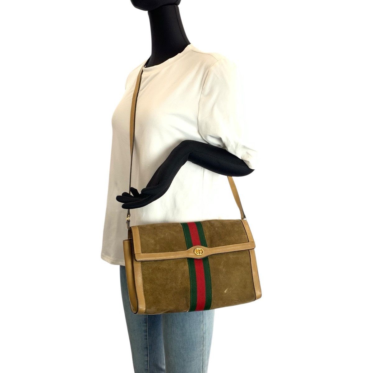 Gucci Gucci Gucci Old Gucci Sheline Line Leather Shoulder Bag Leather Shoulder Bag 38 DUTY FREE for USA Size ONE SIZE - 7 Thumbnail