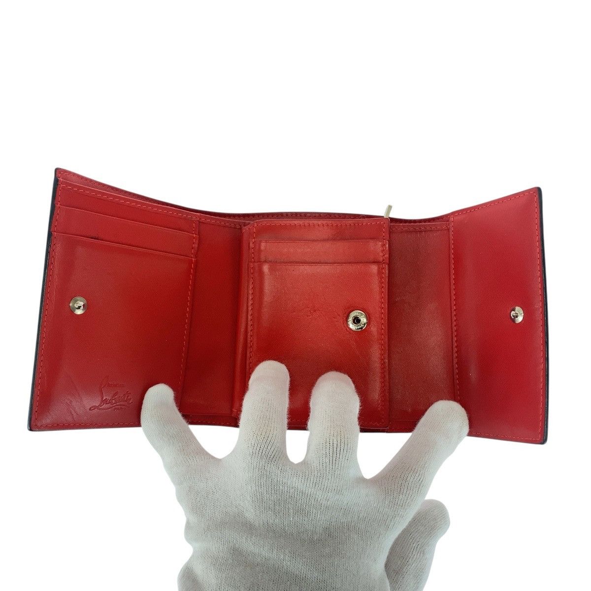 Christian Louboutin Christian Louboutin Christian Louboutin Loubifold Wallet Leather Wallet Leather Short Wallet DUTY FREE for USA Size ONE SIZE - 6 Thumbnail