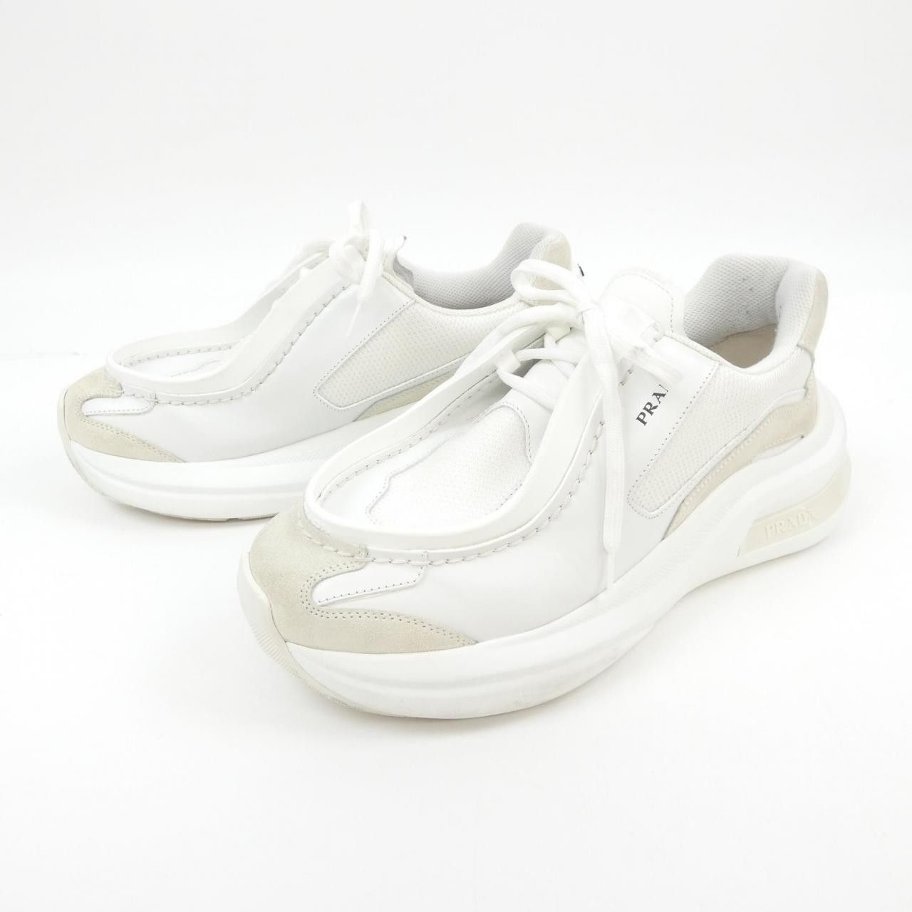 Prada Prada Prada Sneakers Leather Shoes 2EG424 DUTY FREE for USA Size ONE SIZE - 3 Thumbnail