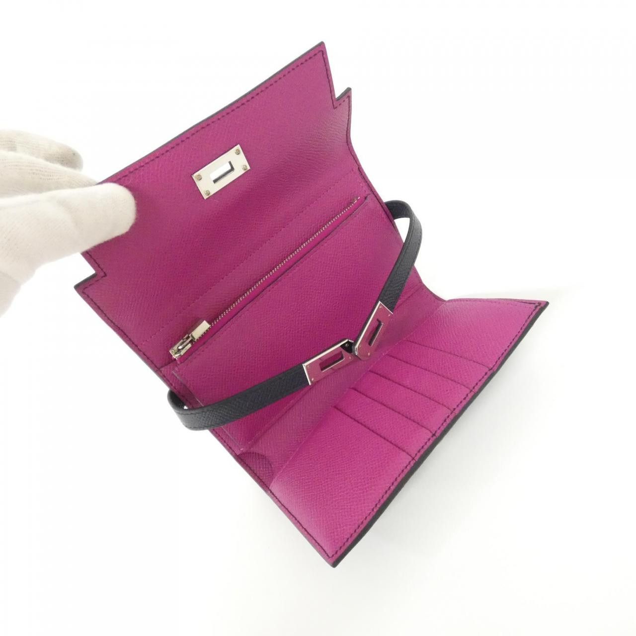Hermes Hermes Hermès KELLY DEPLIANTMEDIUM VERSO Epsom Wallet Leather Long Wallet Stamp C DUTY FREE for USA Size ONE SIZE - 5 Thumbnail