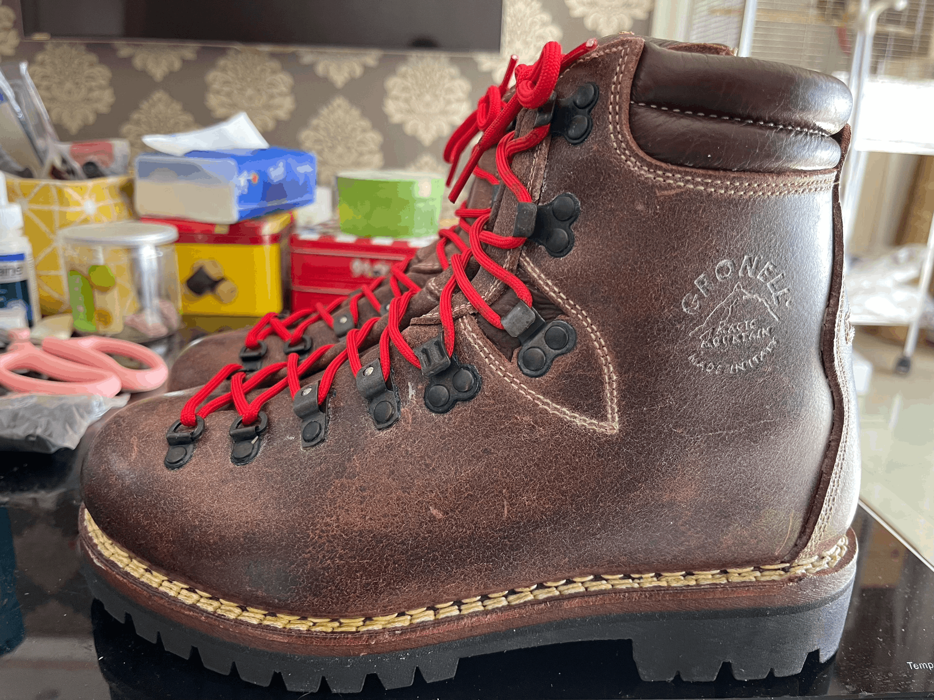 Japanese Brand Gronell Italian Handcrafted Hiking Boots Size US 8 / EU 41 - 2 Thumbnail