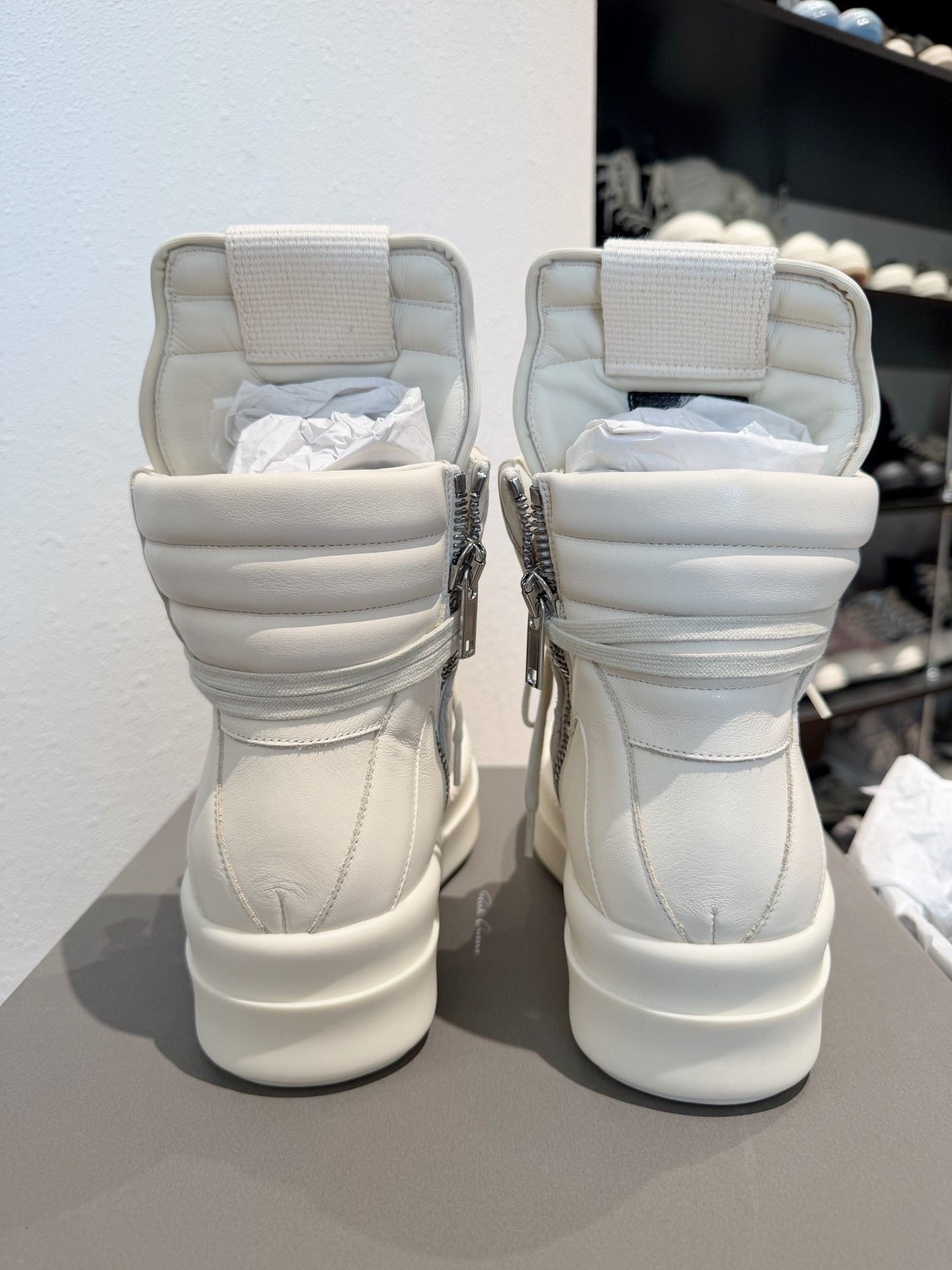 Rick Owens Rick Owens Milk Bumper High-Top Sneakers Size US 6 / IT 36 - 6 Thumbnail