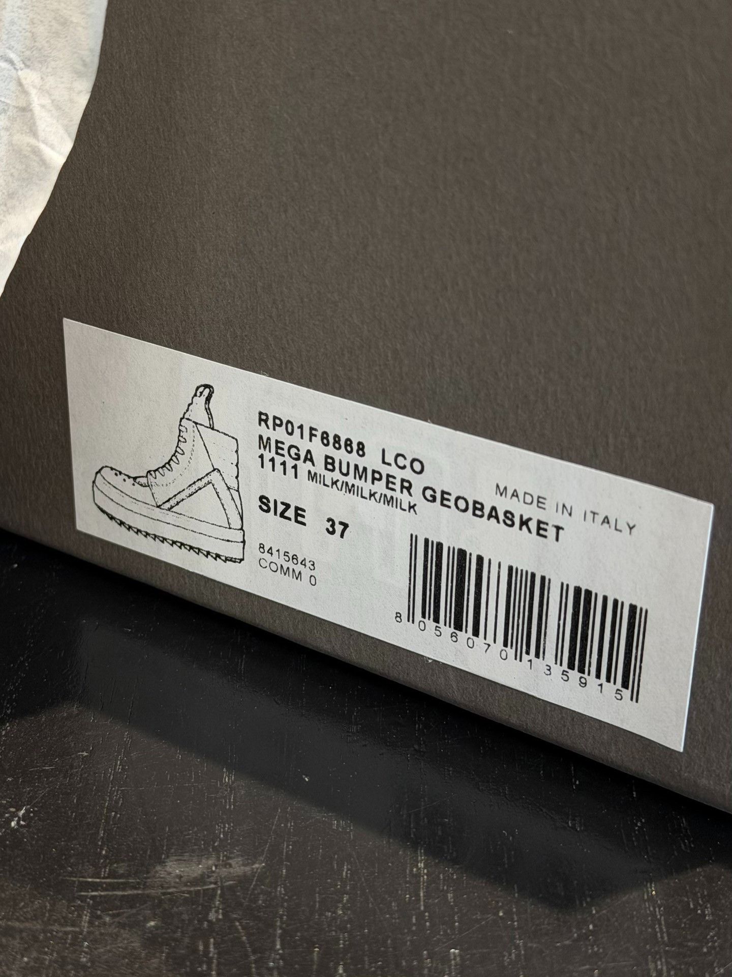 Rick Owens Rick Owens Milk Bumper High-Top Sneakers Size US 6 / IT 36 - 8 Thumbnail