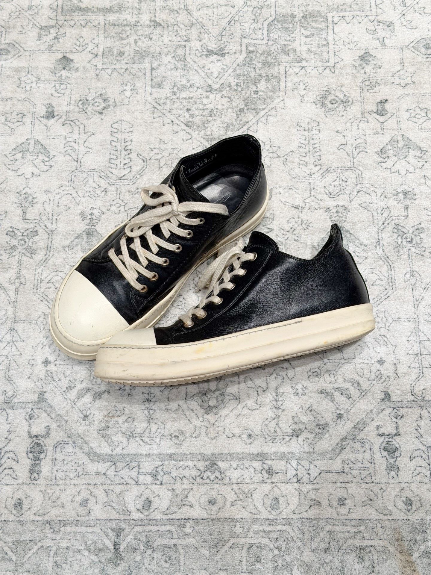 Rick Owens Rick Owens Converse Black White Leather Size US 9 / EU 42 - 3 Thumbnail