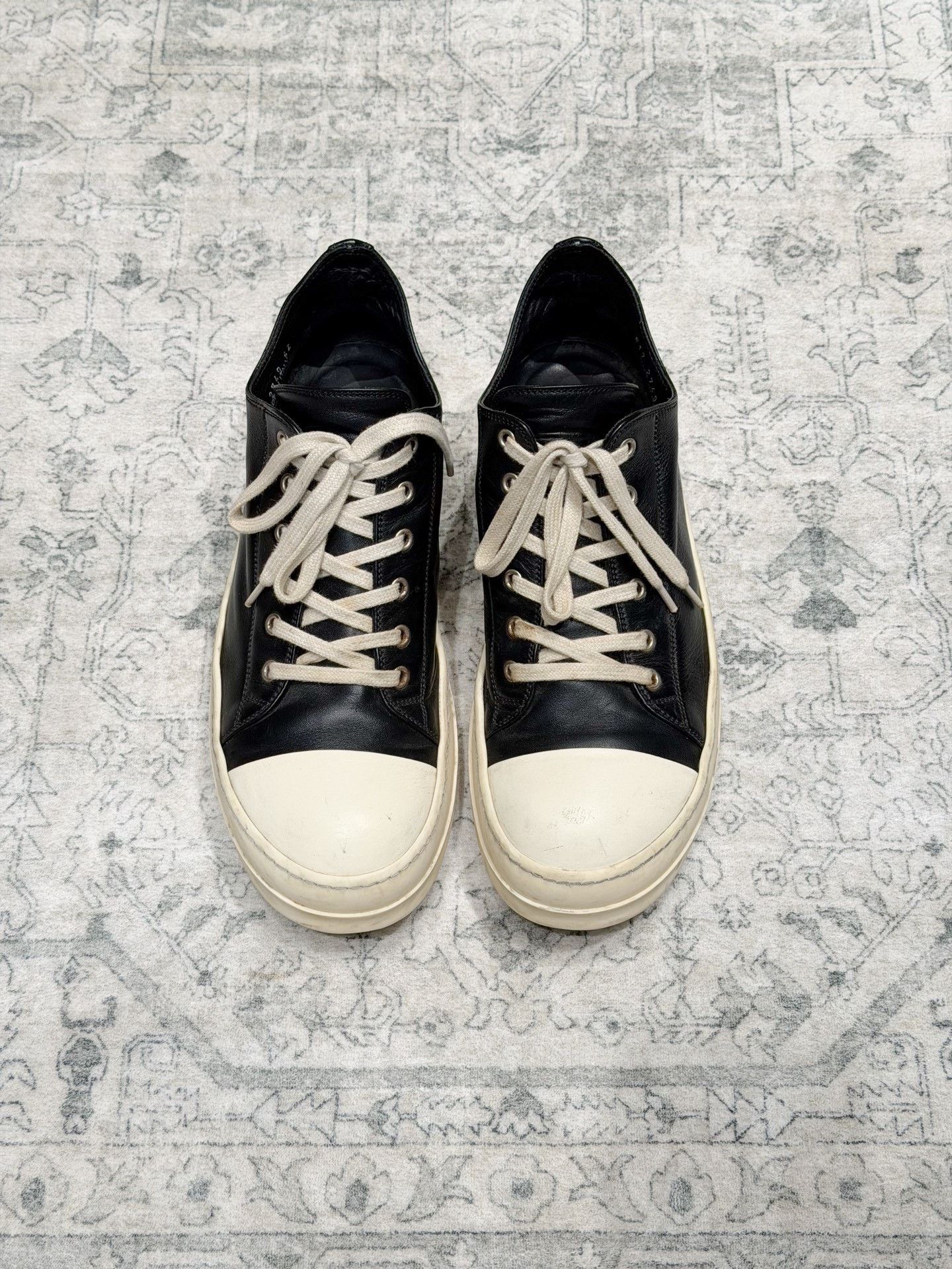 Rick Owens Rick Owens Converse Black White Leather Size US 9 / EU 42 - 2 Thumbnail