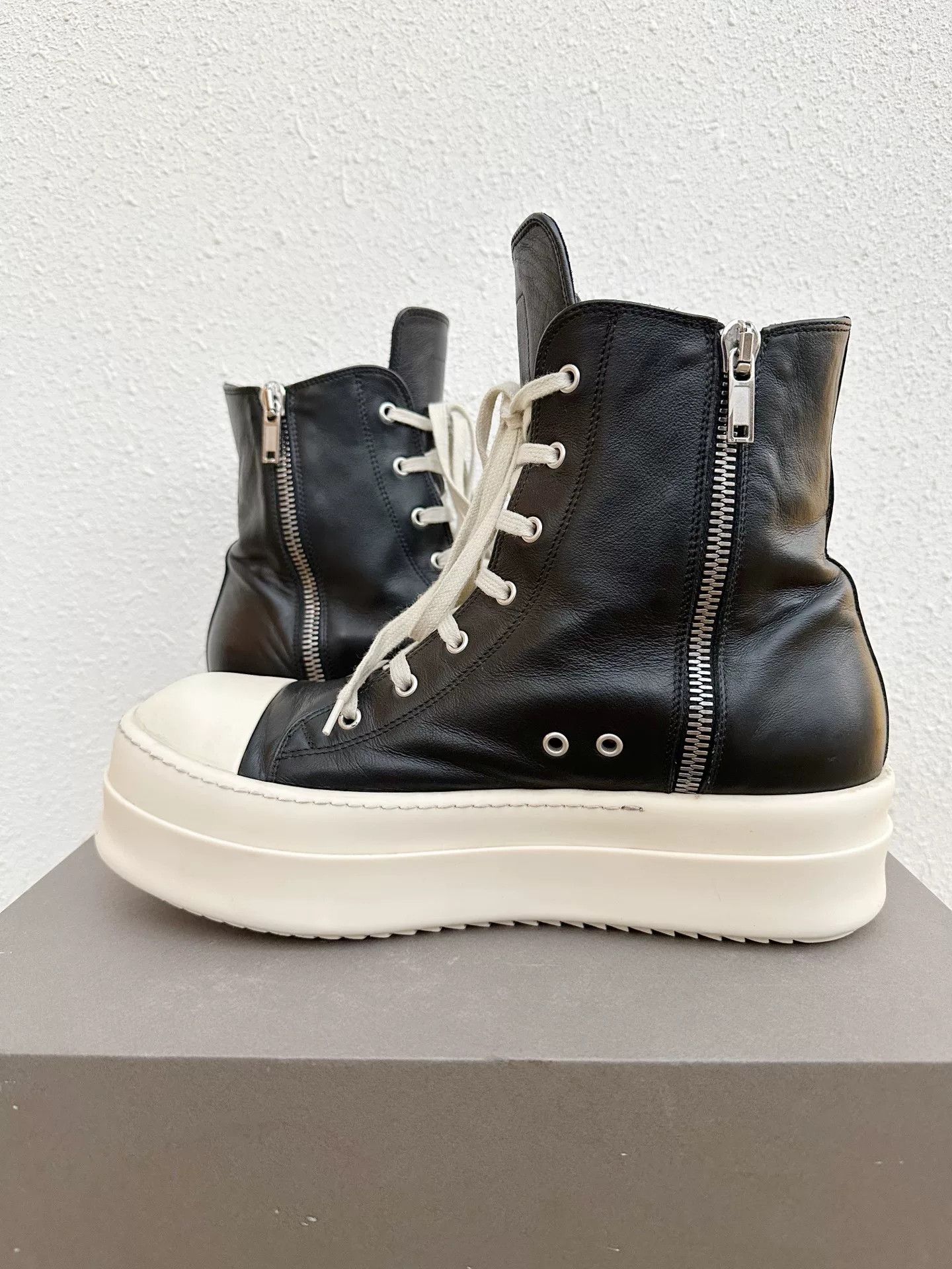 Rick Owens Rick Owens Platform Leather Black White Size US 11 / EU 44 - 5 Thumbnail