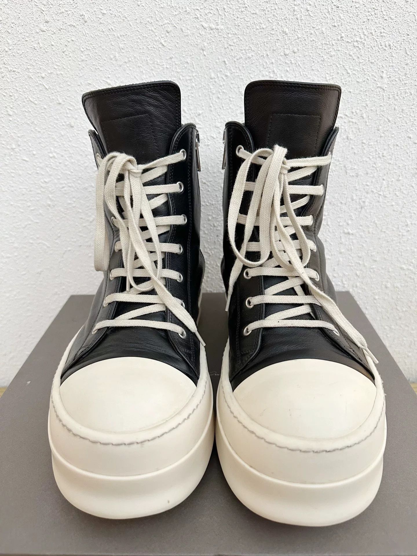Rick Owens Rick Owens Platform Leather Black White Size US 11 / EU 44 - 4 Thumbnail