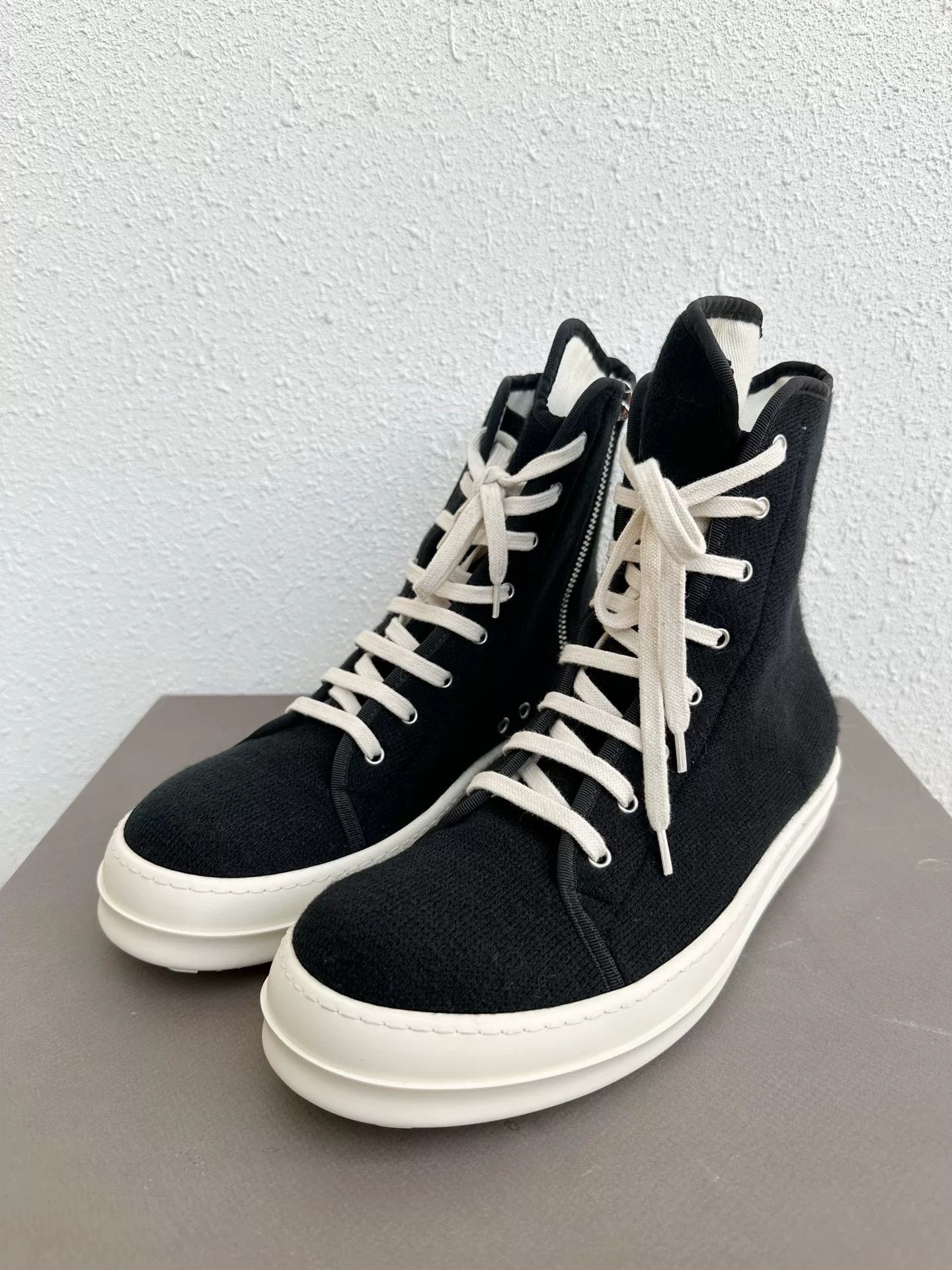 Rick Owens Drkshdw Rick Owens RO High-Top Black White Size US 10 / EU 43 - 3 Thumbnail