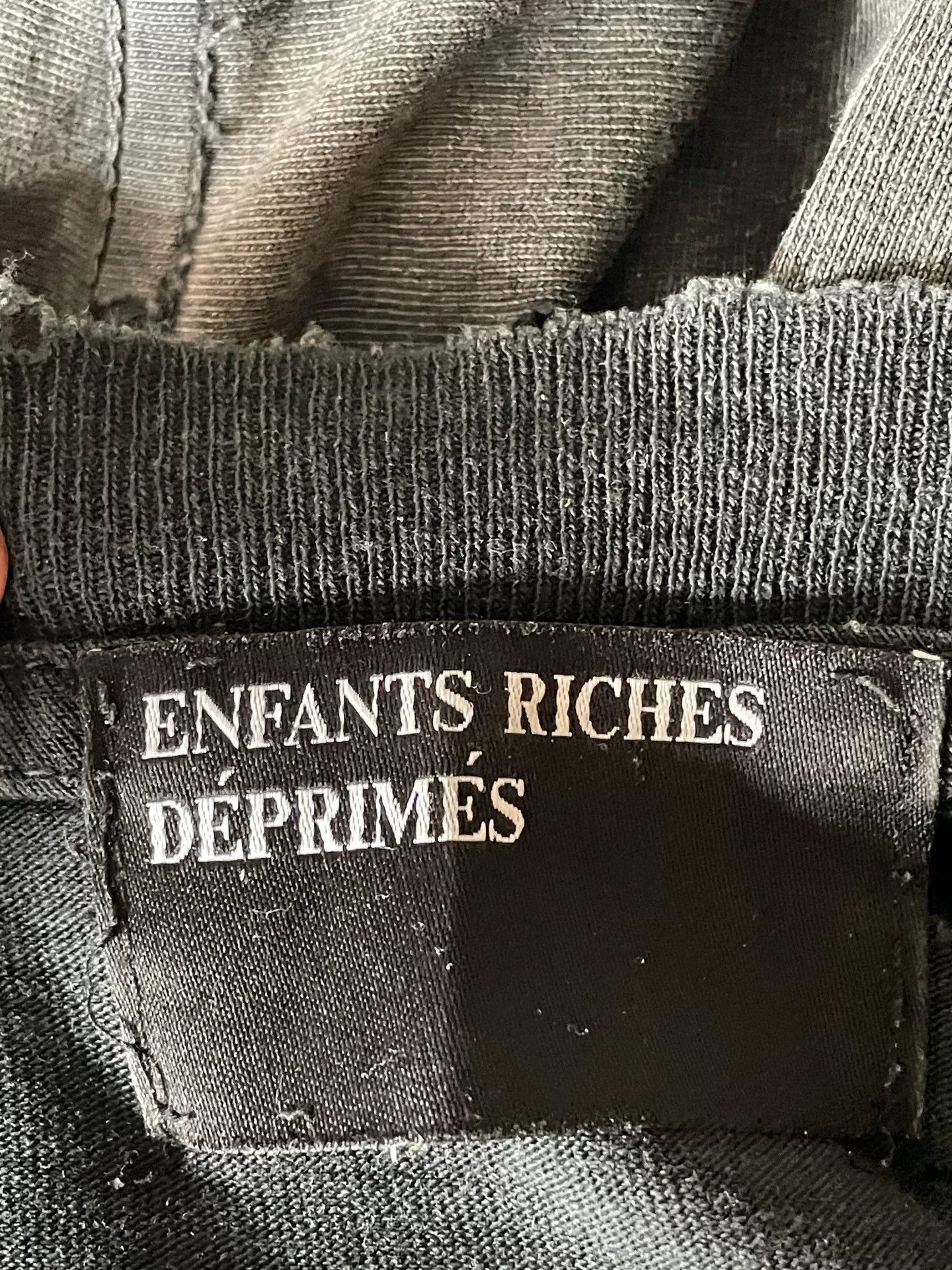 Enfants Riches Deprimes ERD Washed Black Distressed Short Sleeve Size US M / EU 48-50 / 2 - 3 Thumbnail
