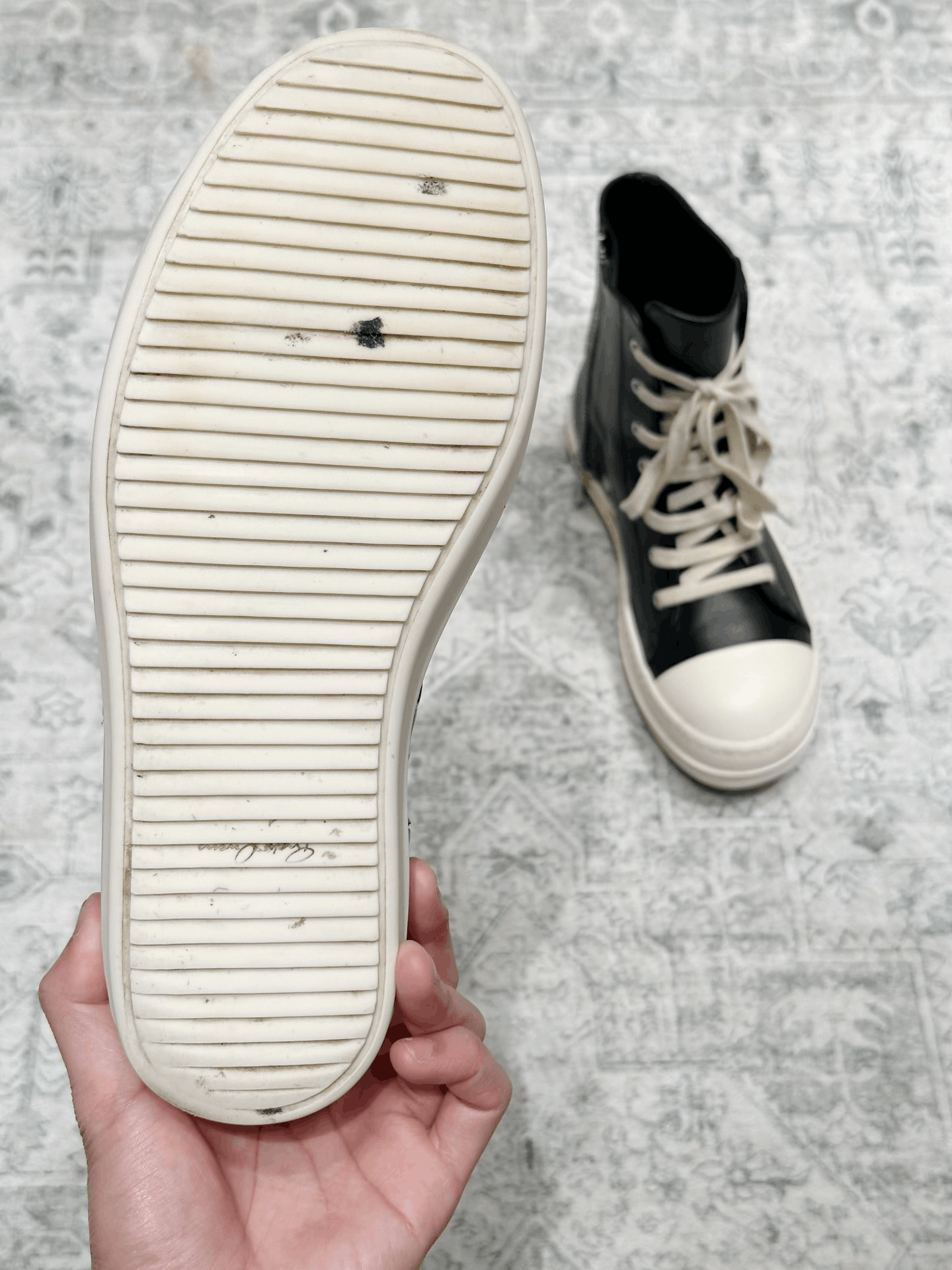 Rick Owens Rick Owens High-Top Leather Zip Sneakers Size US 7 / EU 40 - 7 Thumbnail