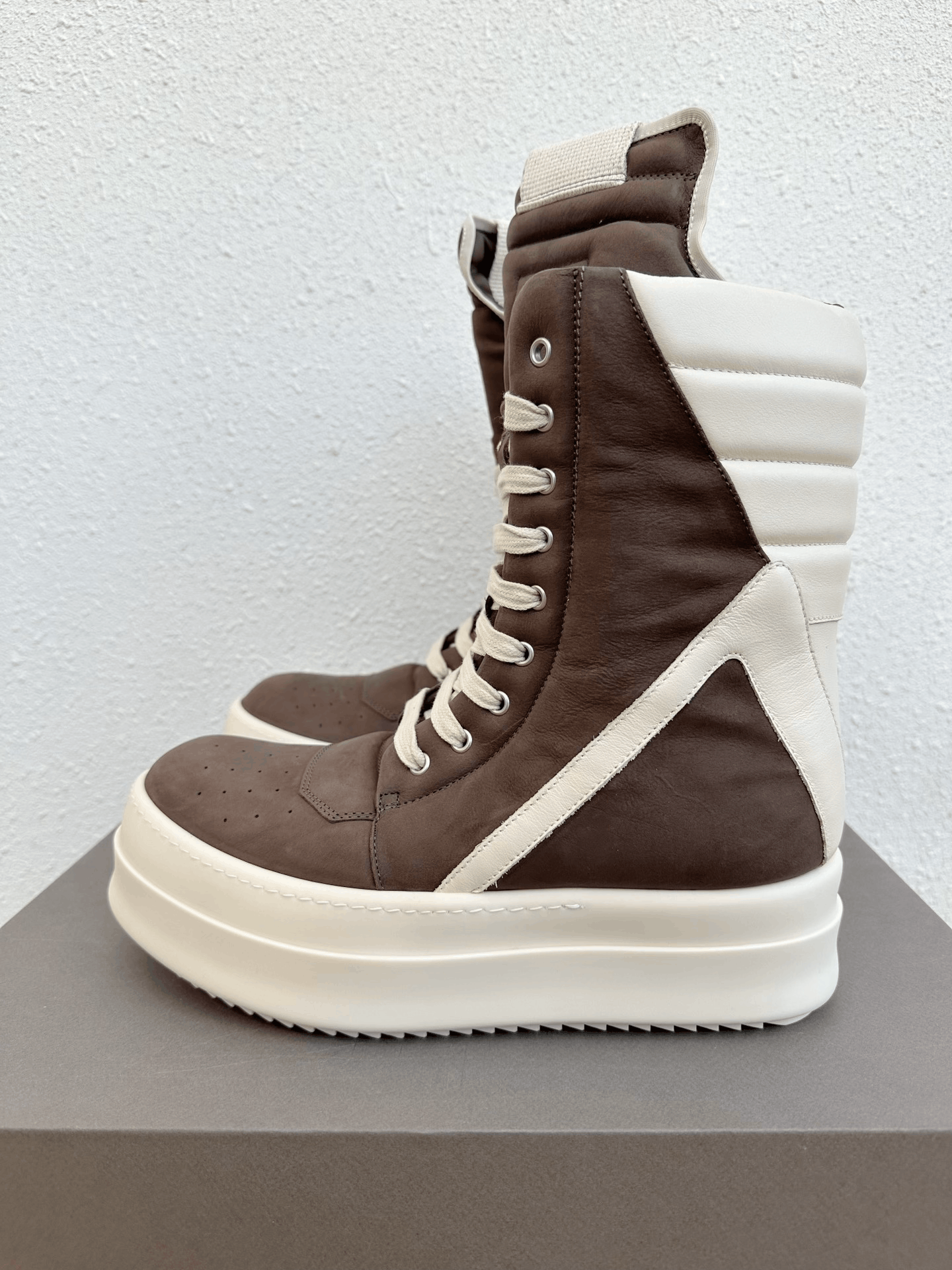 Rick Owens Rick Owens Platform Mega White Brown Size US 9 / EU 42 - 4 Thumbnail