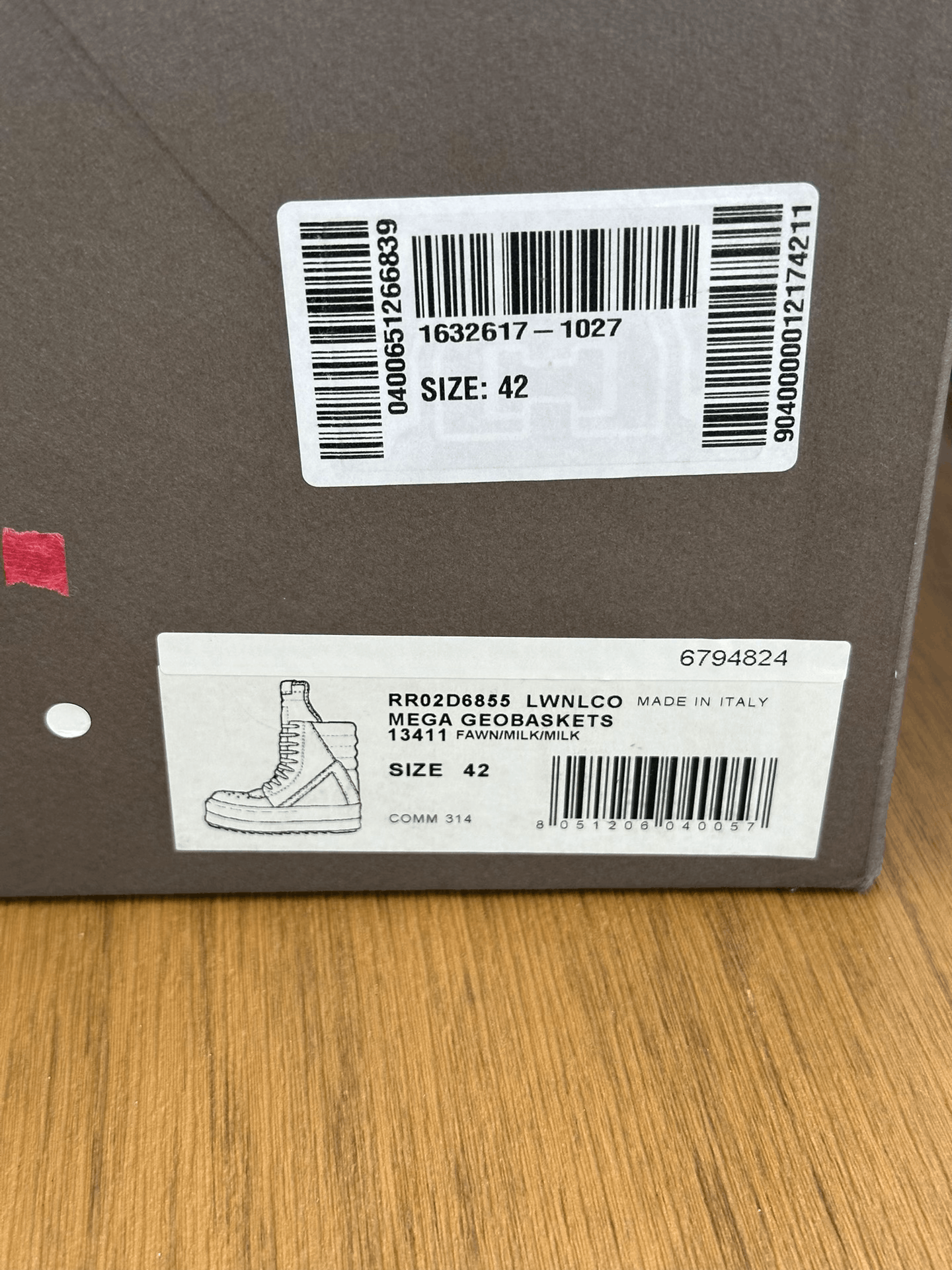 Rick Owens Rick Owens Platform Mega White Brown Size US 9 / EU 42 - 8 Thumbnail