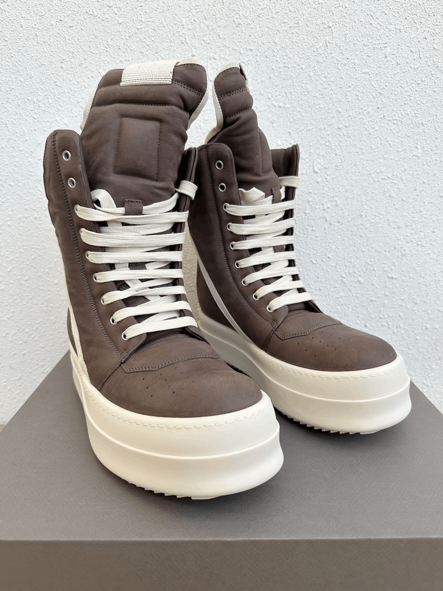 Rick Owens Rick Owens Platform Mega White Brown Size US 9 / EU 42 - 6 Thumbnail