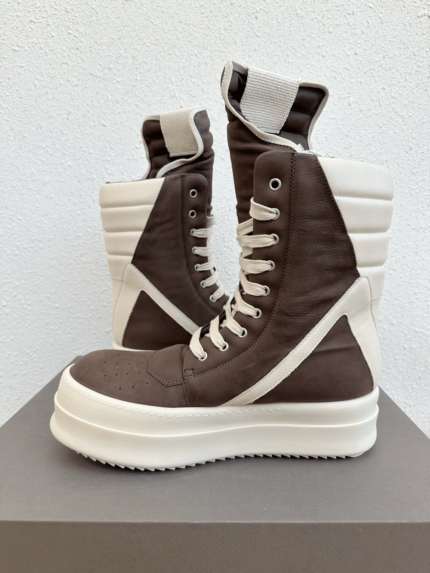 Rick Owens Rick Owens Platform Mega White Brown Size US 9 / EU 42 - 2 Thumbnail