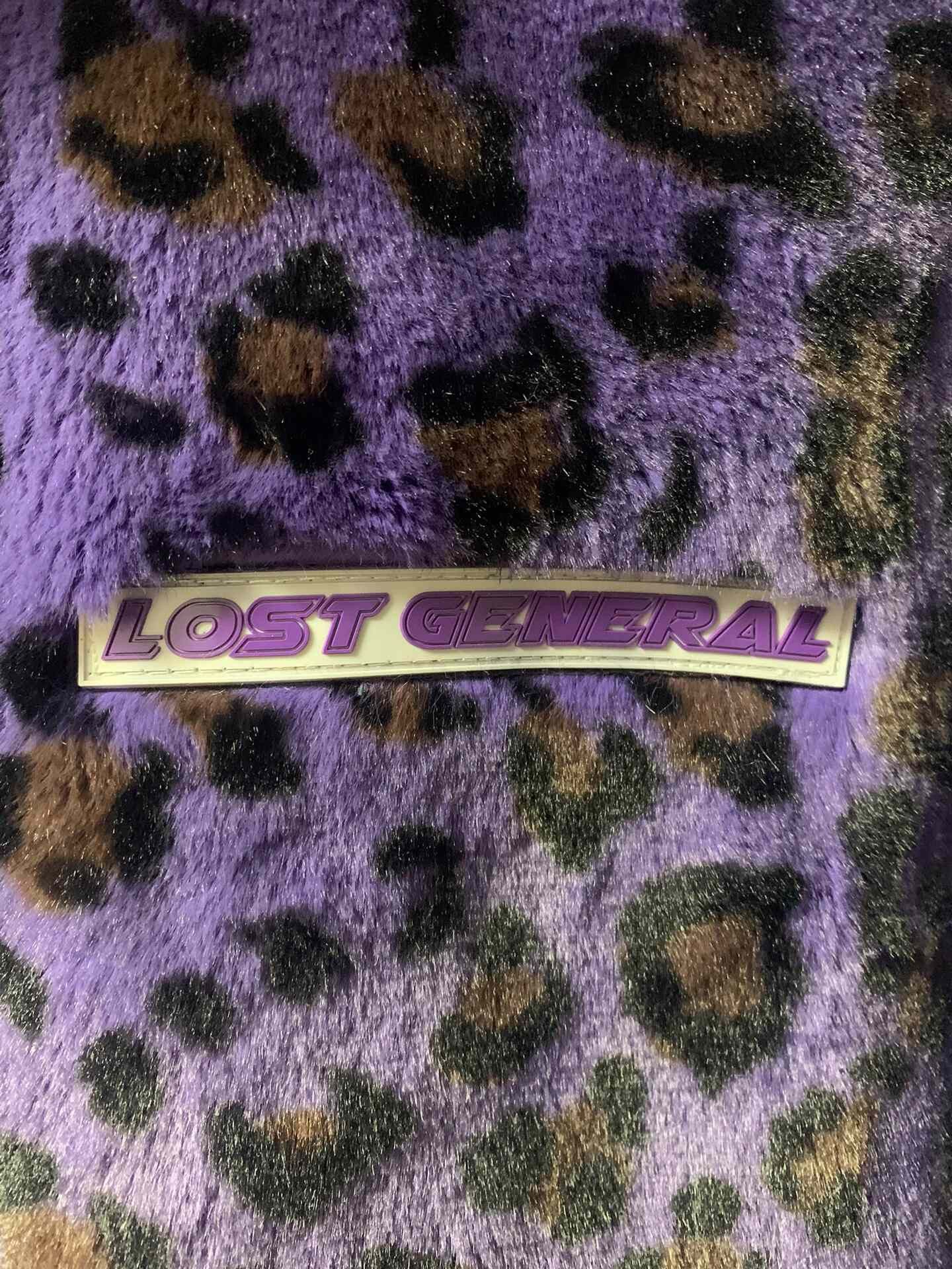 Vintage Lost General Purple Leopard Faux Fur Jacket Size M / US 6-8 / IT 42-44 - 4 Thumbnail