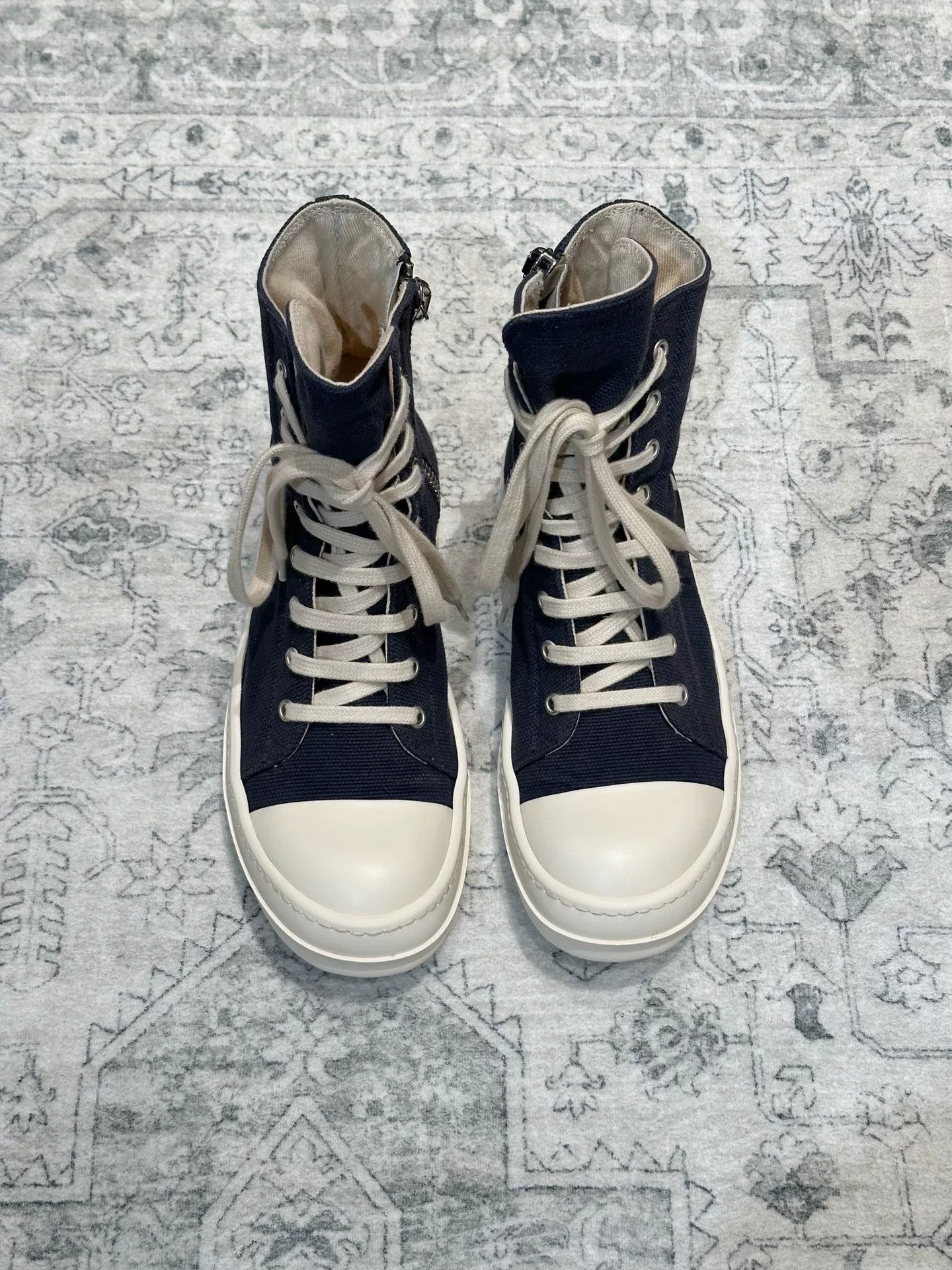Rick Owens Drkshdw Rick Owens DRKSHDW Canvas High-Top Size US 7 / IT 37 - 2 Thumbnail