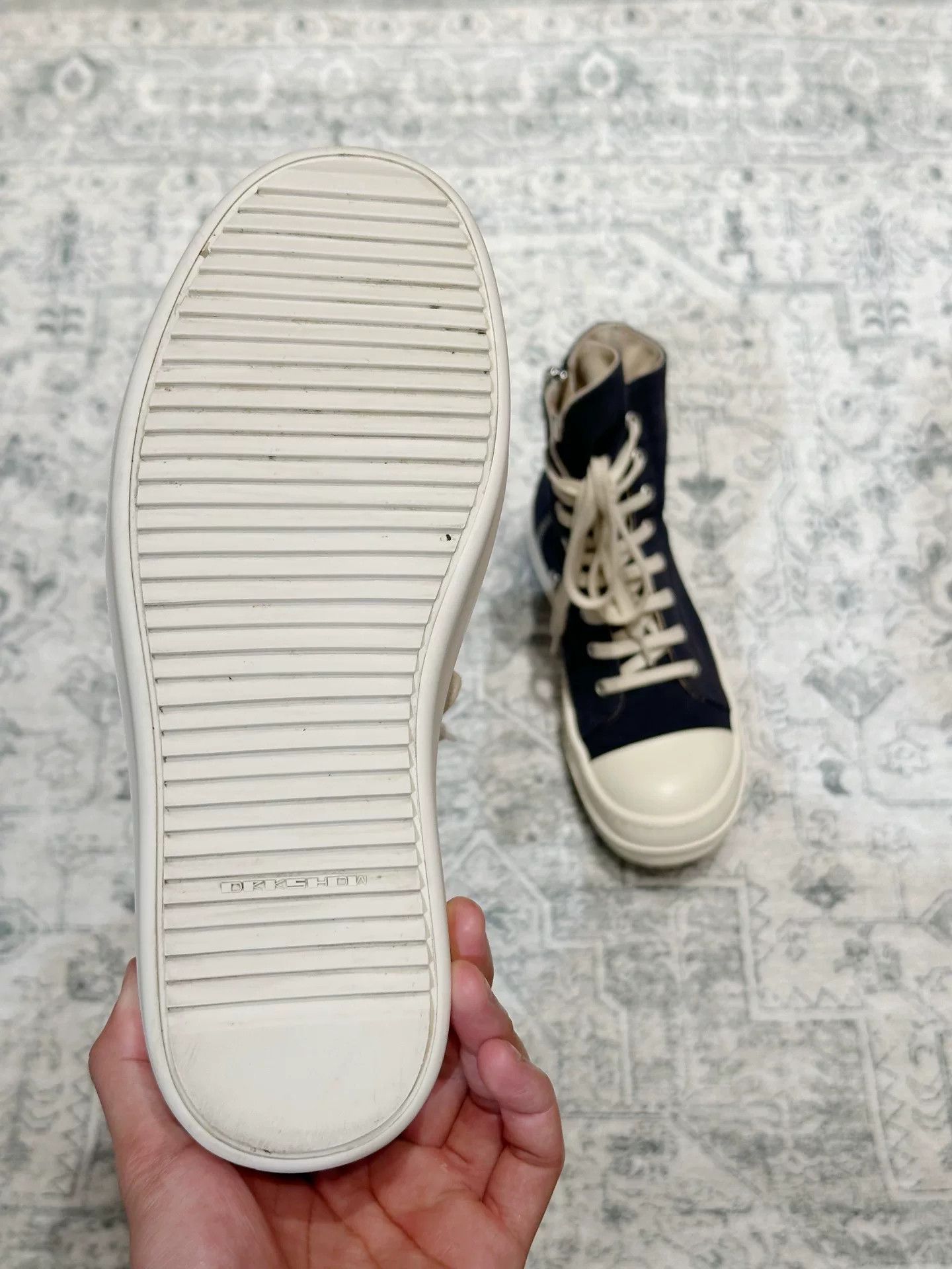 Rick Owens Drkshdw Rick Owens DRKSHDW Canvas High-Top Size US 7 / IT 37 - 8 Thumbnail