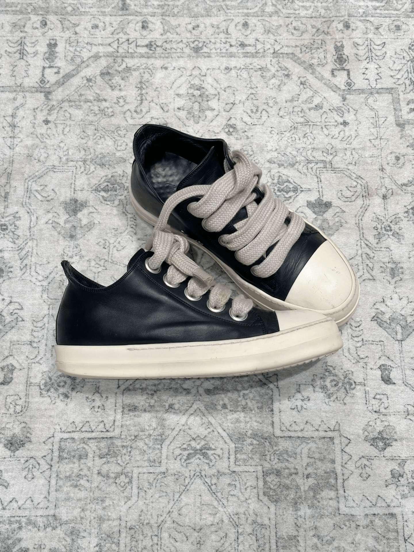 Rick Owens Rick Owens Leather Low-Top Thick Laces Size US 9 / EU 42 - 3 Thumbnail