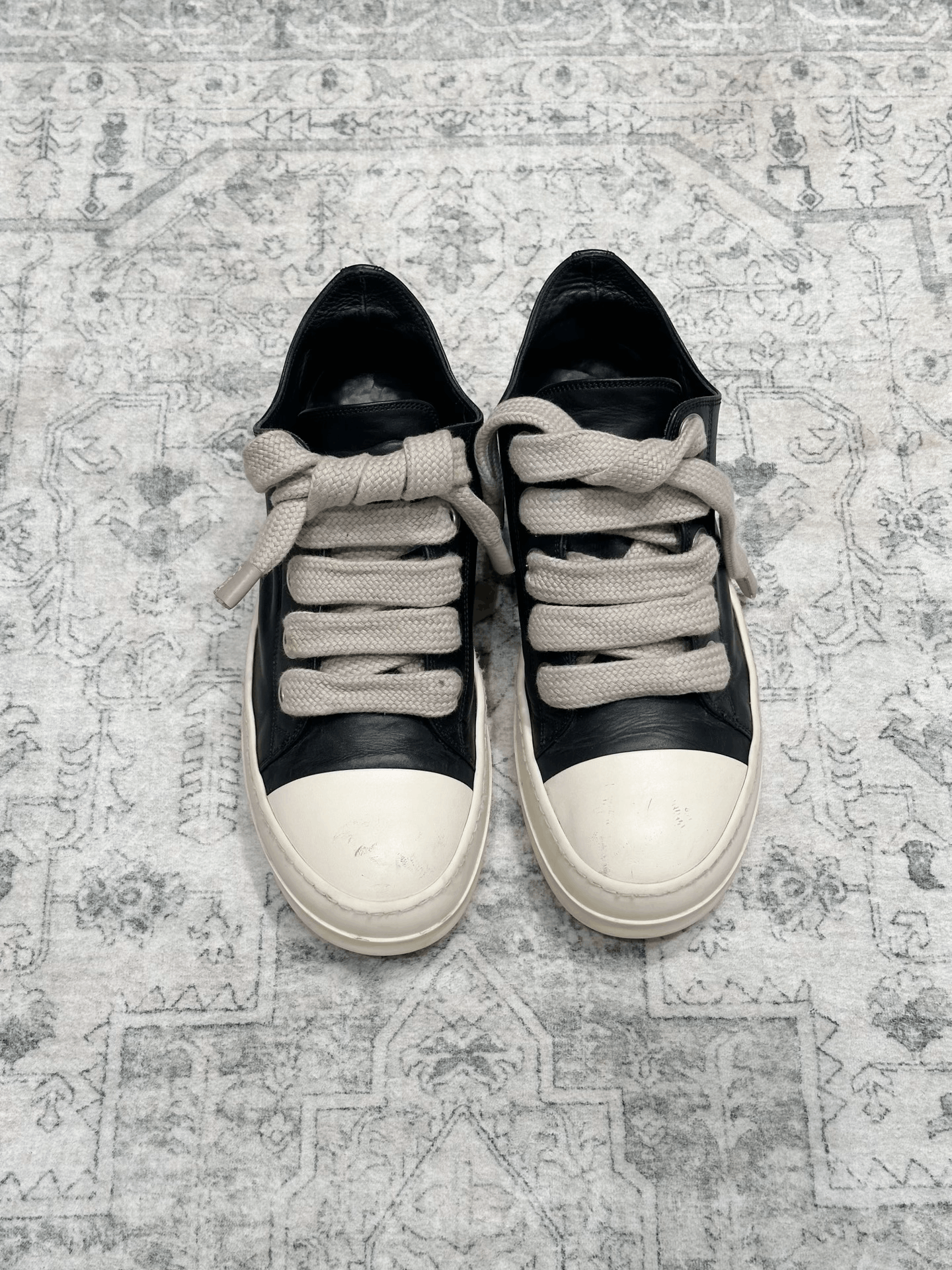 Rick Owens Rick Owens Leather Low-Top Thick Laces Size US 9 / EU 42 - 2 Thumbnail