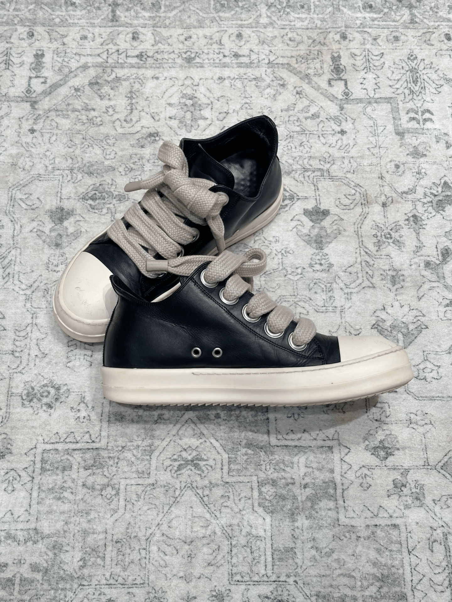 Rick Owens Rick Owens Leather Low-Top Thick Laces Size US 9 / EU 42 - 4 Thumbnail