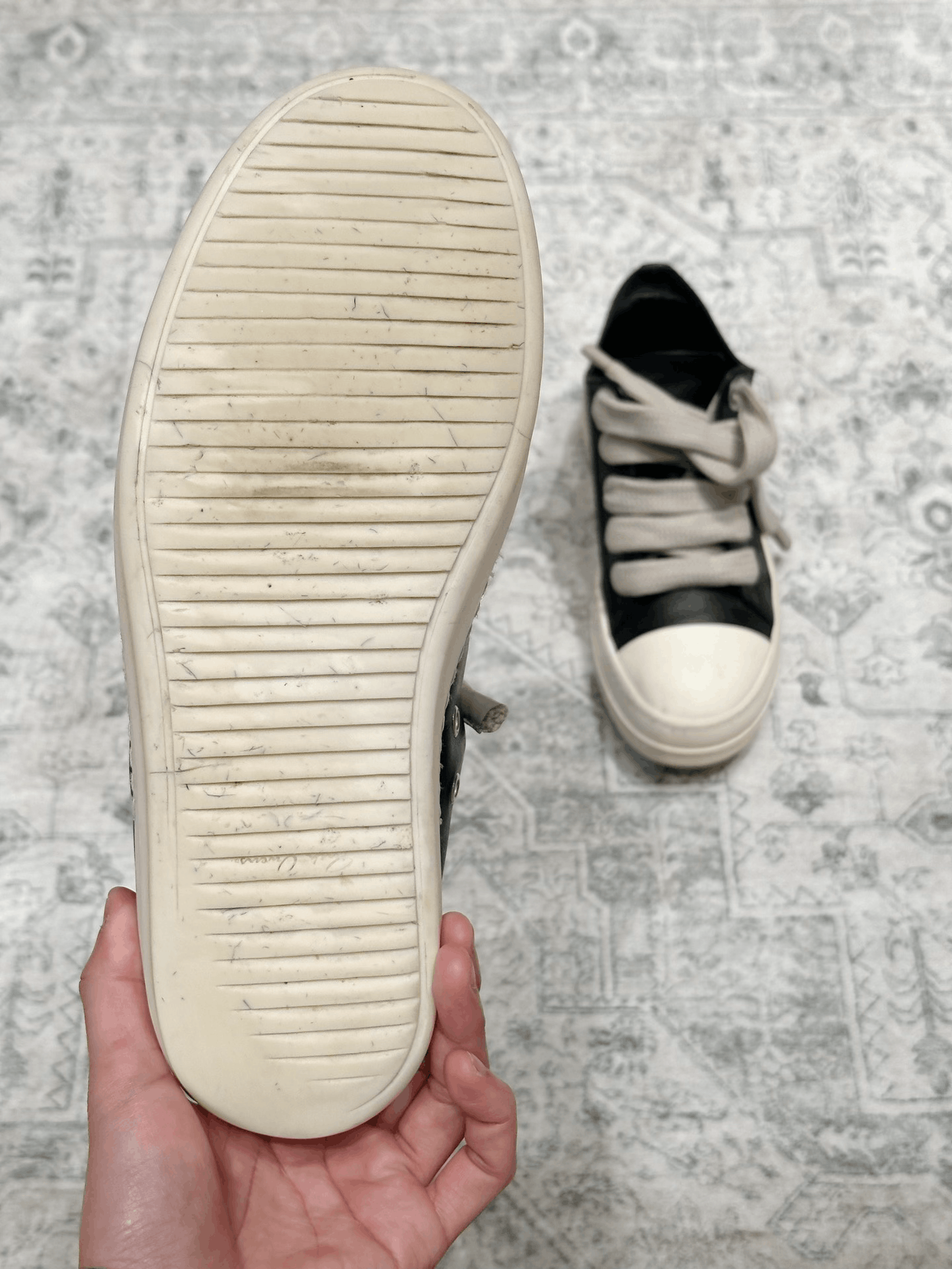 Rick Owens Rick Owens Leather Low-Top Thick Laces Size US 9 / EU 42 - 8 Thumbnail
