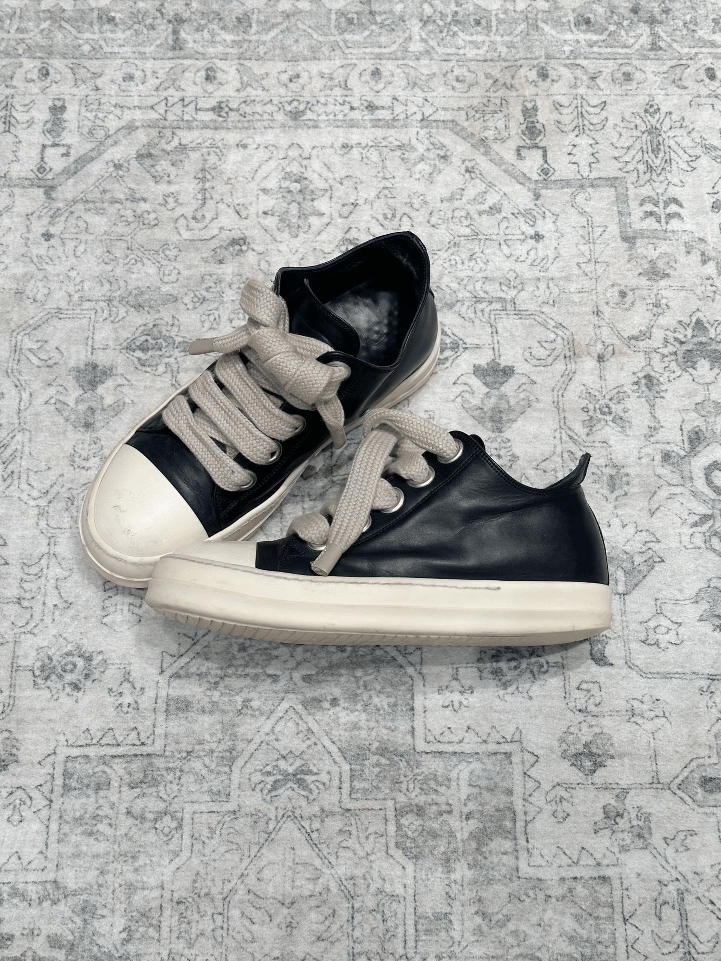 Rick Owens Rick Owens Leather Low-Top Thick Laces Size US 9 / EU 42 - 6 Thumbnail
