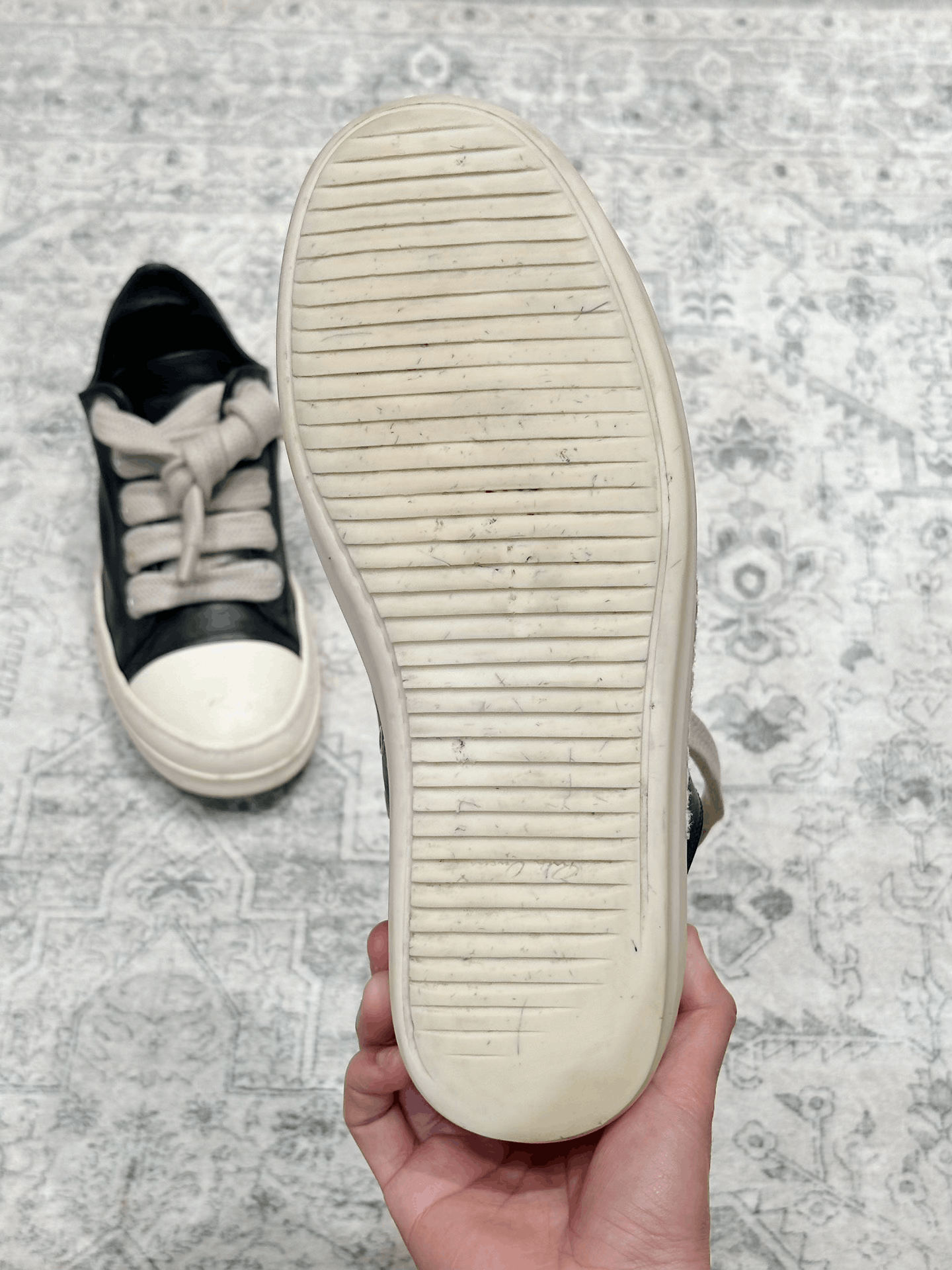 Rick Owens Rick Owens Leather Low-Top Thick Laces Size US 9 / EU 42 - 9 Thumbnail