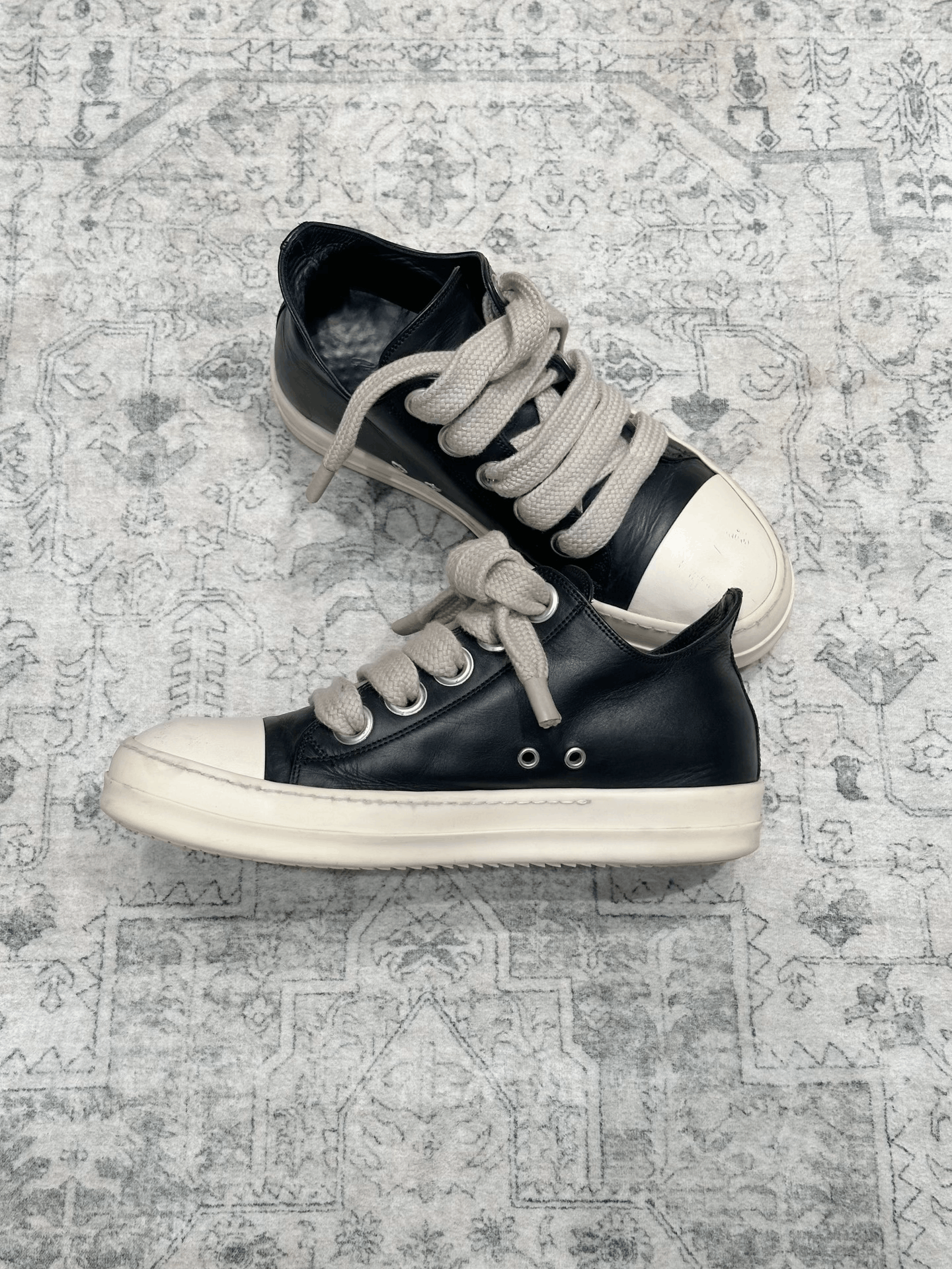 Rick Owens Rick Owens Leather Low-Top Thick Laces Size US 9 / EU 42 - 5 Thumbnail