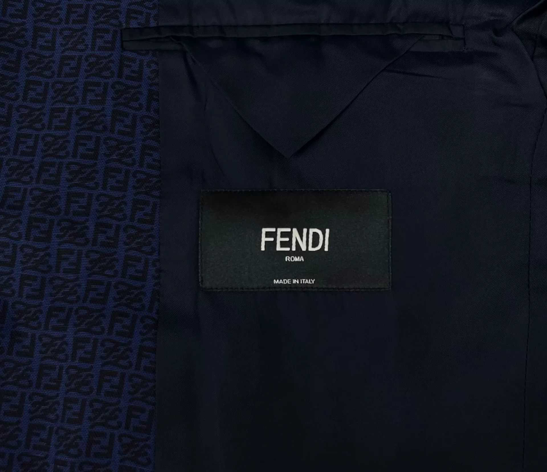 Fendi Fendi Double F Logo Blue Blazer Jacket Size US S / EU 44-46 / 1 - 4 Thumbnail