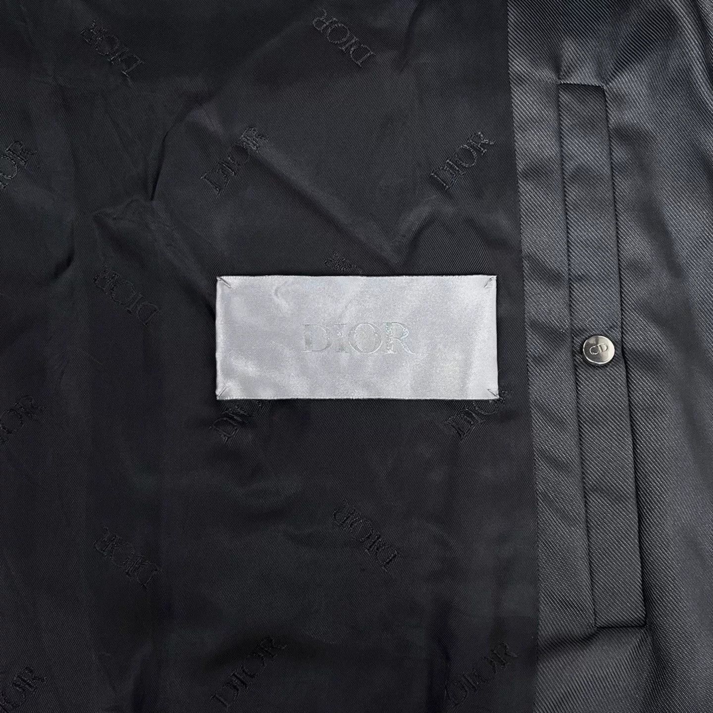 Dior Dior Black Gray Embroidered Flight Jacket Size US M / EU 48-50 / 2 - 4 Thumbnail