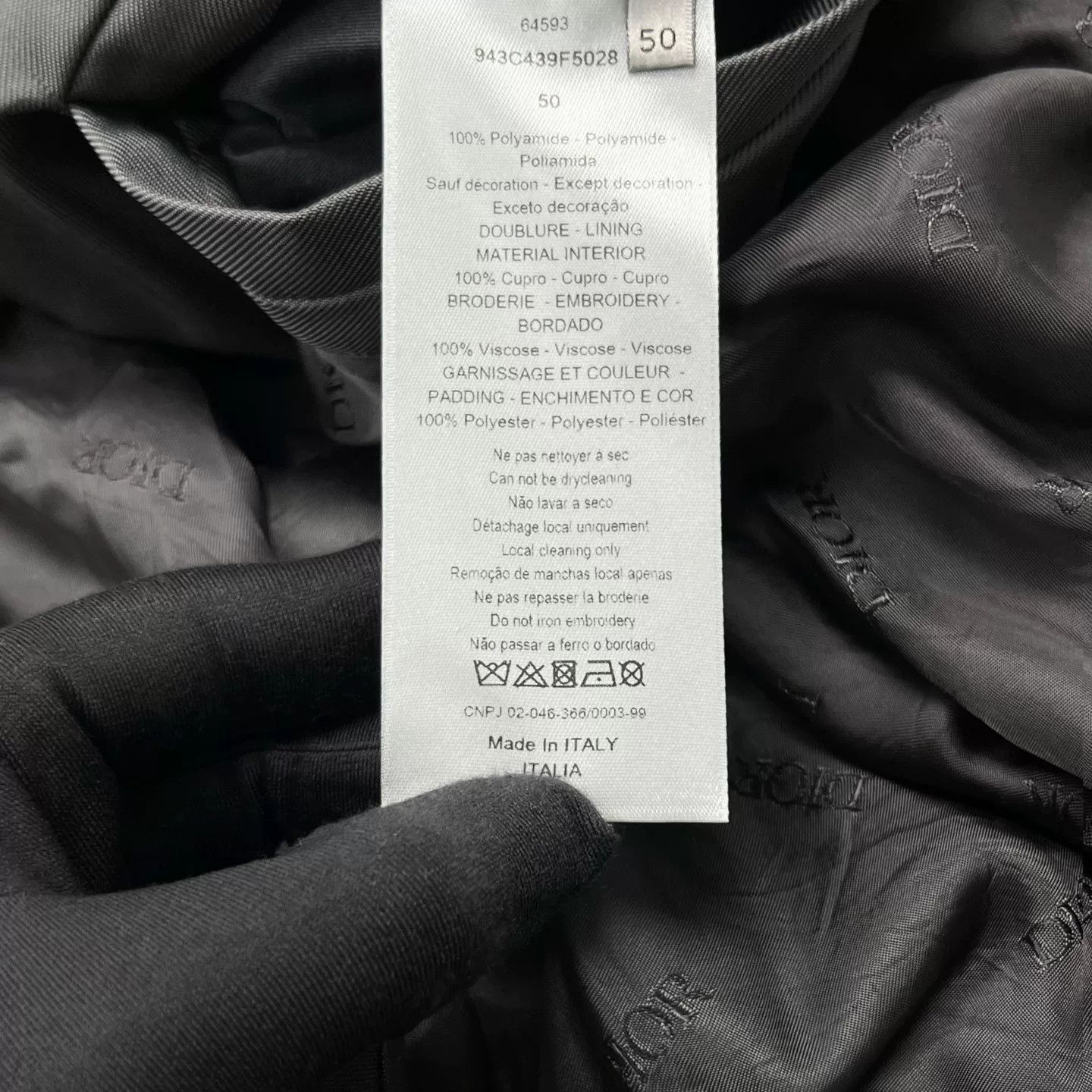 Dior Dior Black Gray Embroidered Flight Jacket Size US M / EU 48-50 / 2 - 5 Thumbnail