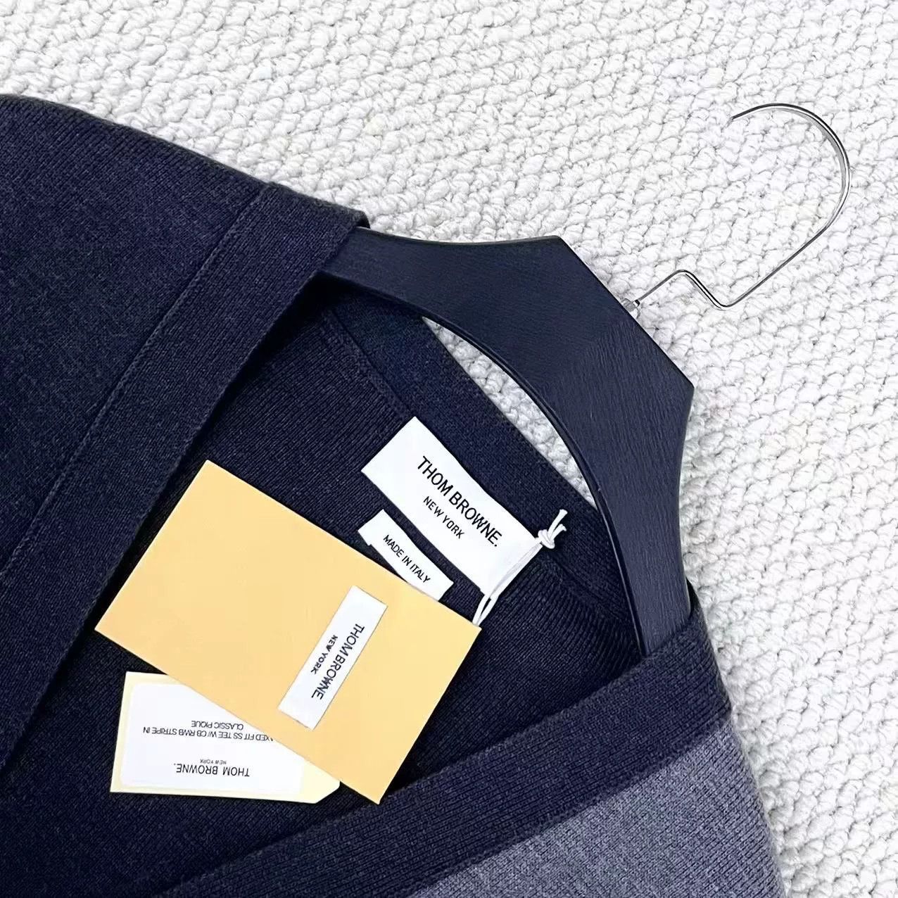 Thom Browne Thom Browne New Gray Stripe Knit Cardigan Size US L / EU 52-54 / 3 - 3 Thumbnail