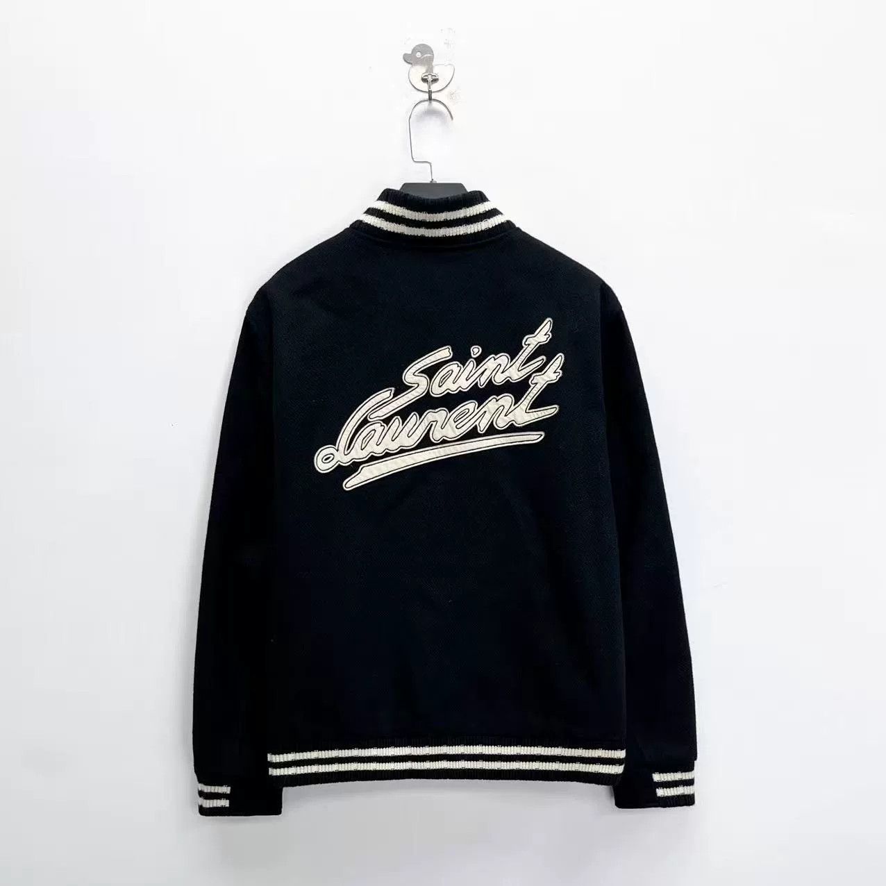 Saint Laurent Paris Saint Laurent Wool Baseball Jacket Back Logo Size US L / EU 52-54 / 3 - 2 Thumbnail