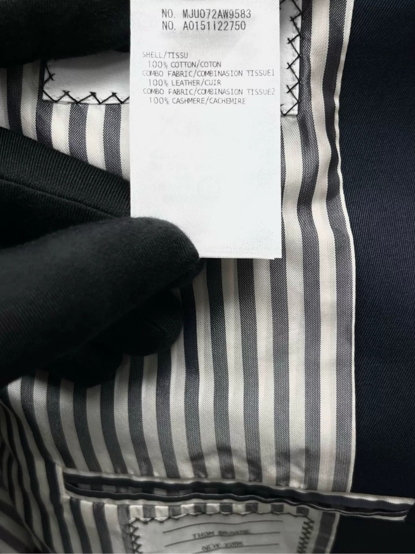 Thom Browne Thom Browne Navy Short Baseball Jacket Size US M / EU 48-50 / 2 - 6 Thumbnail