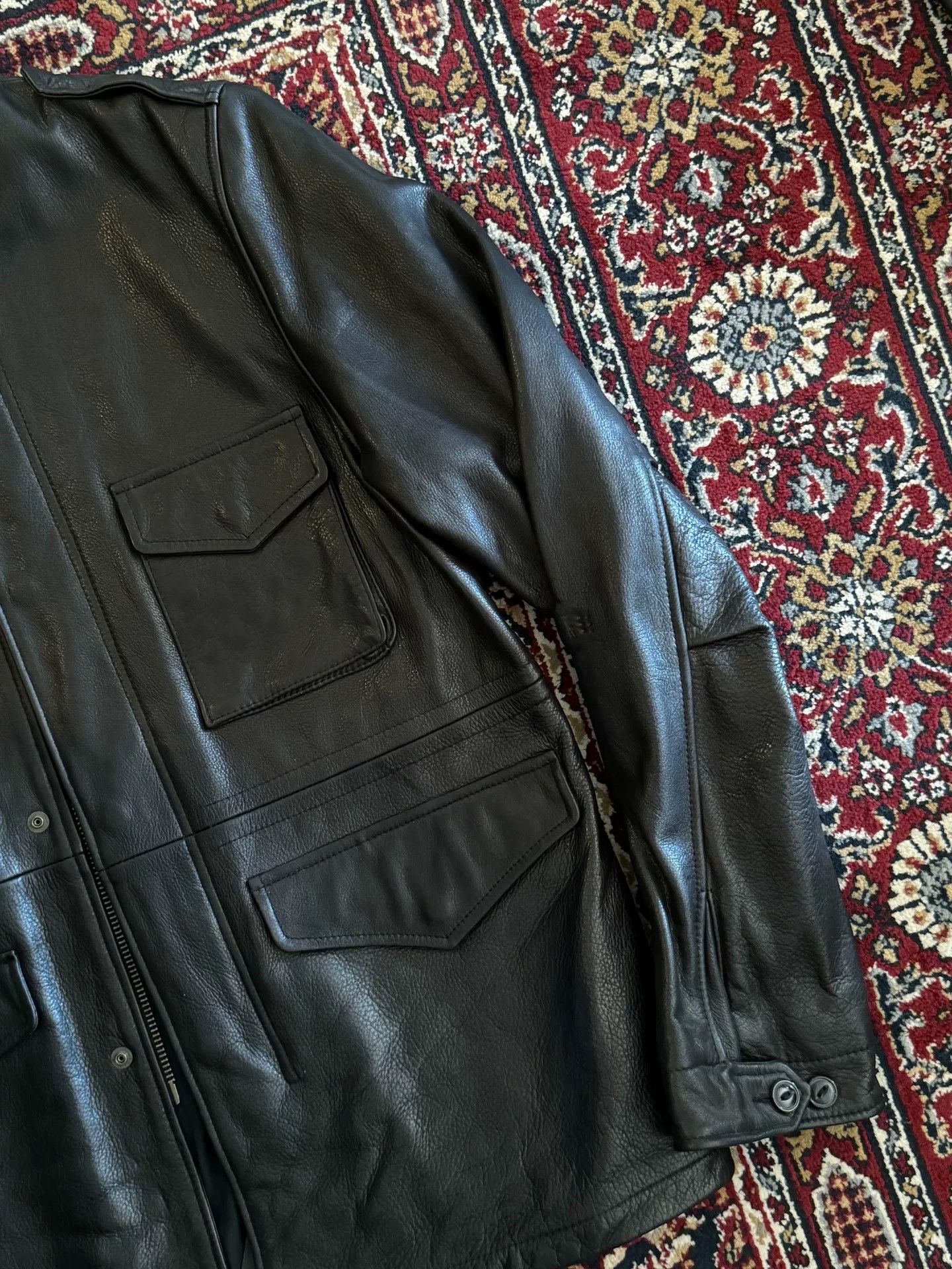 Vintage M65 Heavy-Duty Top-Grain Leather Jacket Size US L / EU 52-54 / 3 - 2 Thumbnail