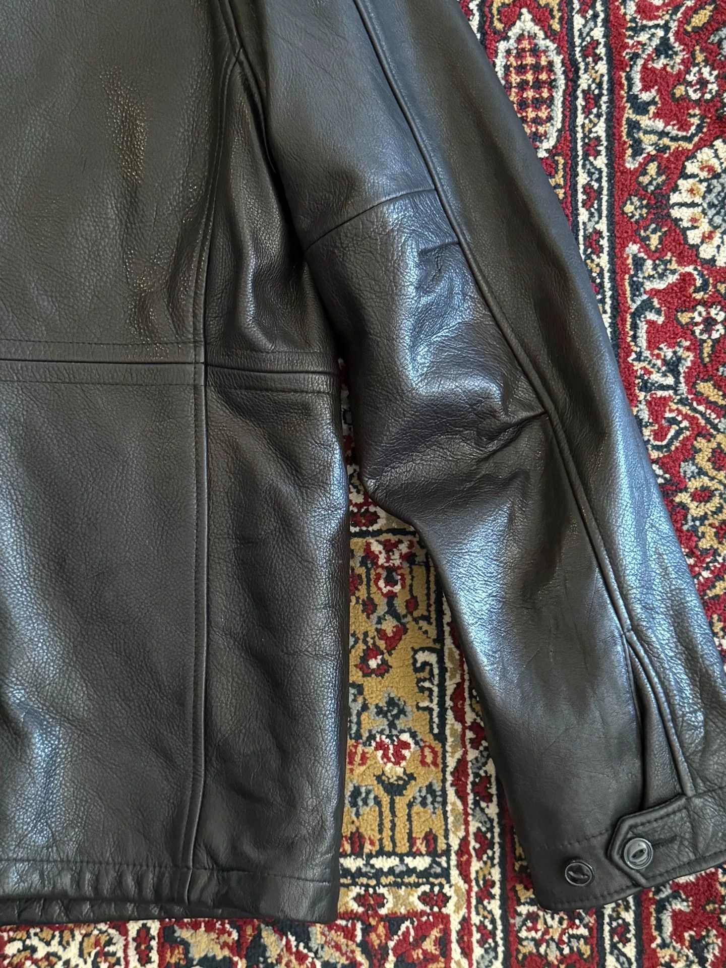 Vintage M65 Heavy-Duty Top-Grain Leather Jacket Size US L / EU 52-54 / 3 - 6 Thumbnail