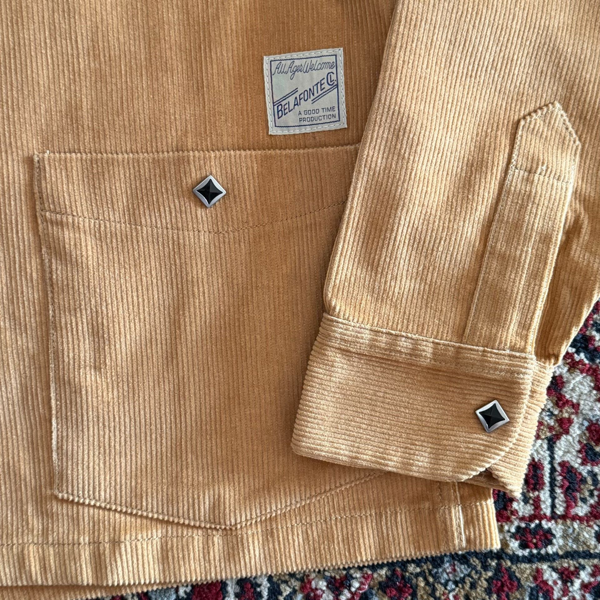Vintage Belafonte Sunset Yellow Corduroy Western Shirt Size US S / EU 44-46 / 1 - 4 Thumbnail