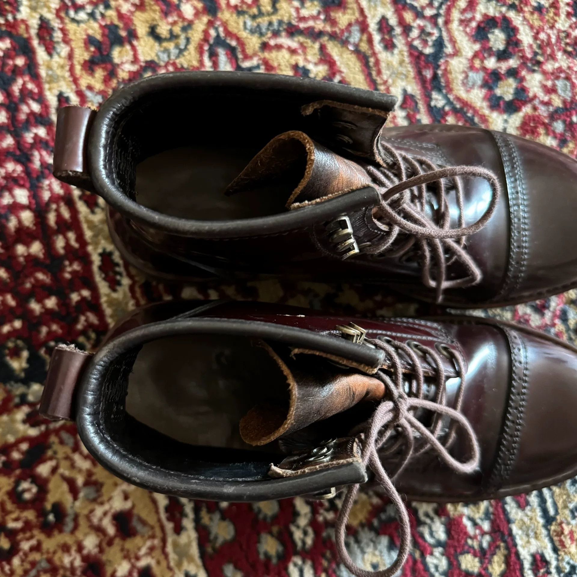 Vintage Brown Horsehide Work Boots Size 37 Size US 6 / IT 36 - 7 Thumbnail