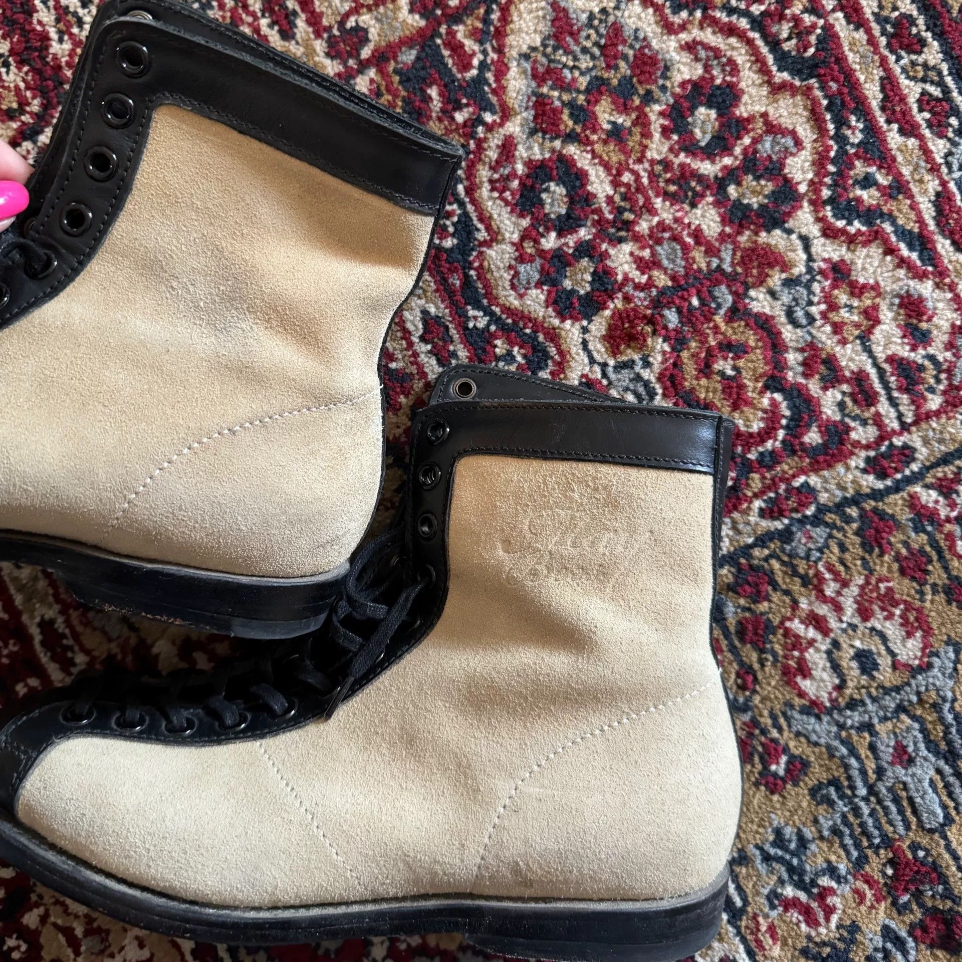 Vintage Goodyear Suede Retro Motorcycle Boots Size US 6 / IT 36 - 3 Thumbnail