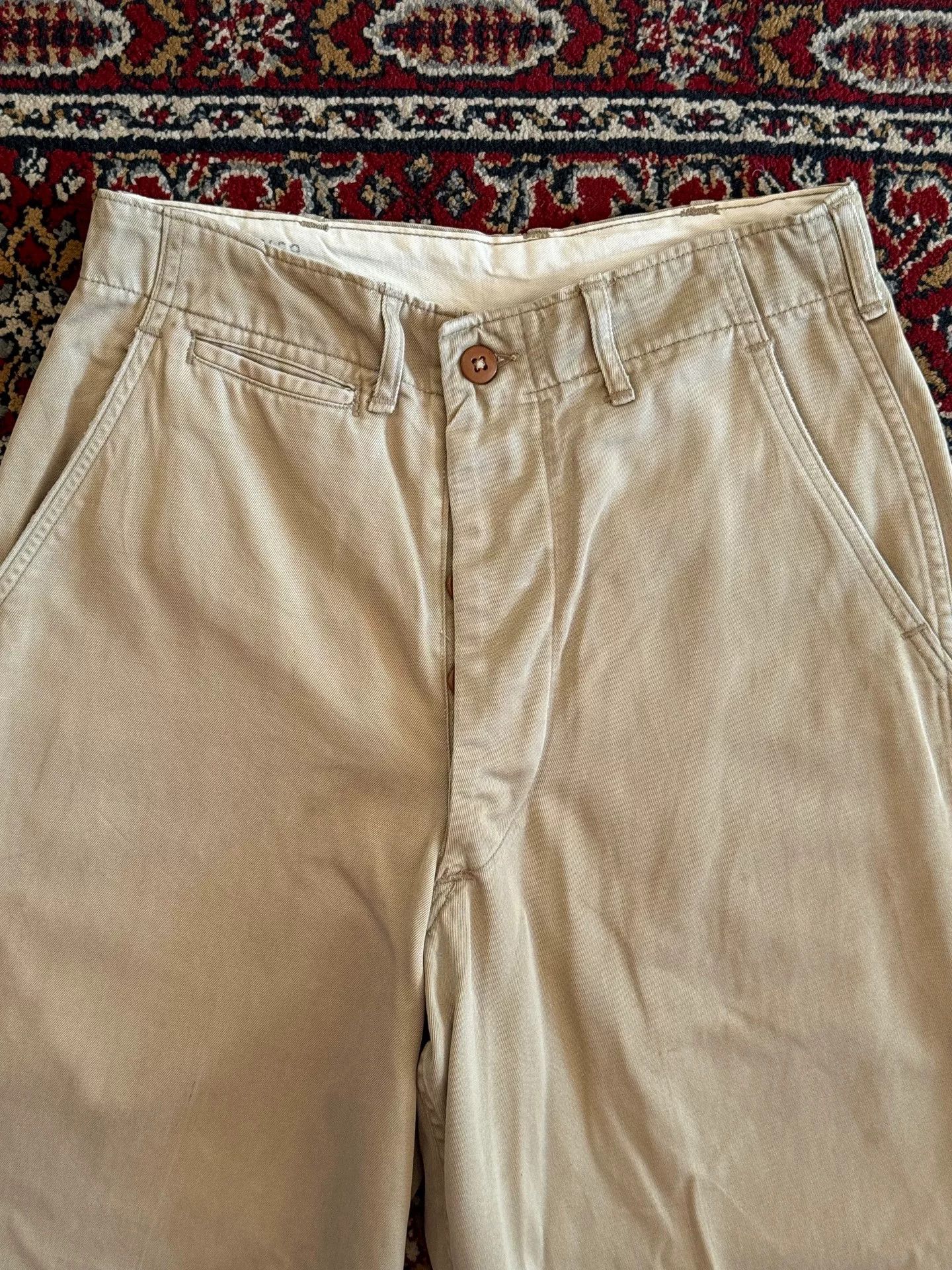 Vintage Vintage 50s US Army Chino Pants Size US 26 / EU 42 - 2 Thumbnail