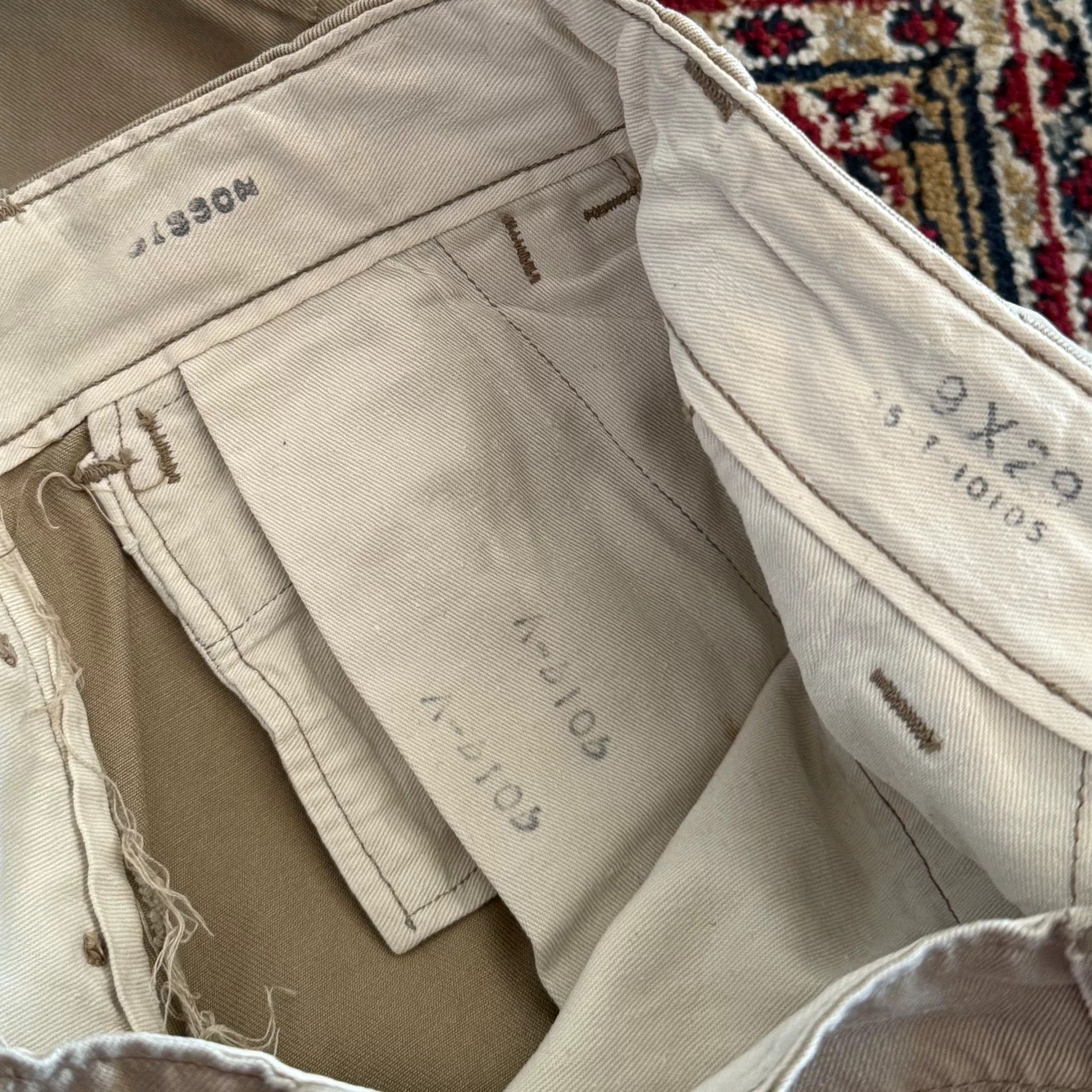 Vintage Vintage 50s US Army Chino Pants Size US 26 / EU 42 - 7 Thumbnail