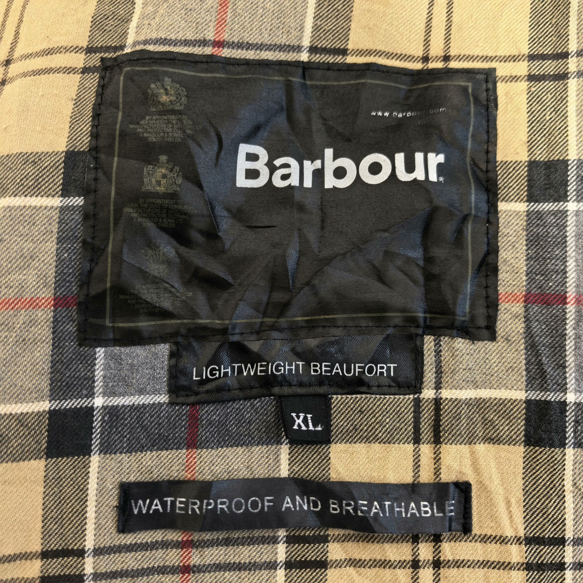 Vintage Vintage Barbour Beaufort Waxless Jacket Size US XL / EU 56 / 4 - 7 Thumbnail