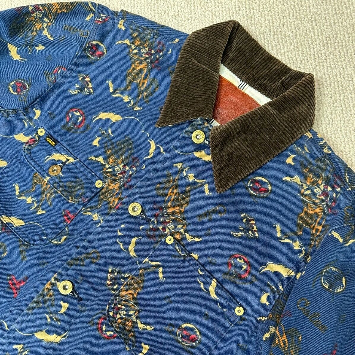 Vintage Calee Denim Pattern Western Jacket Size US M / EU 48-50 / 2 - 3 Thumbnail