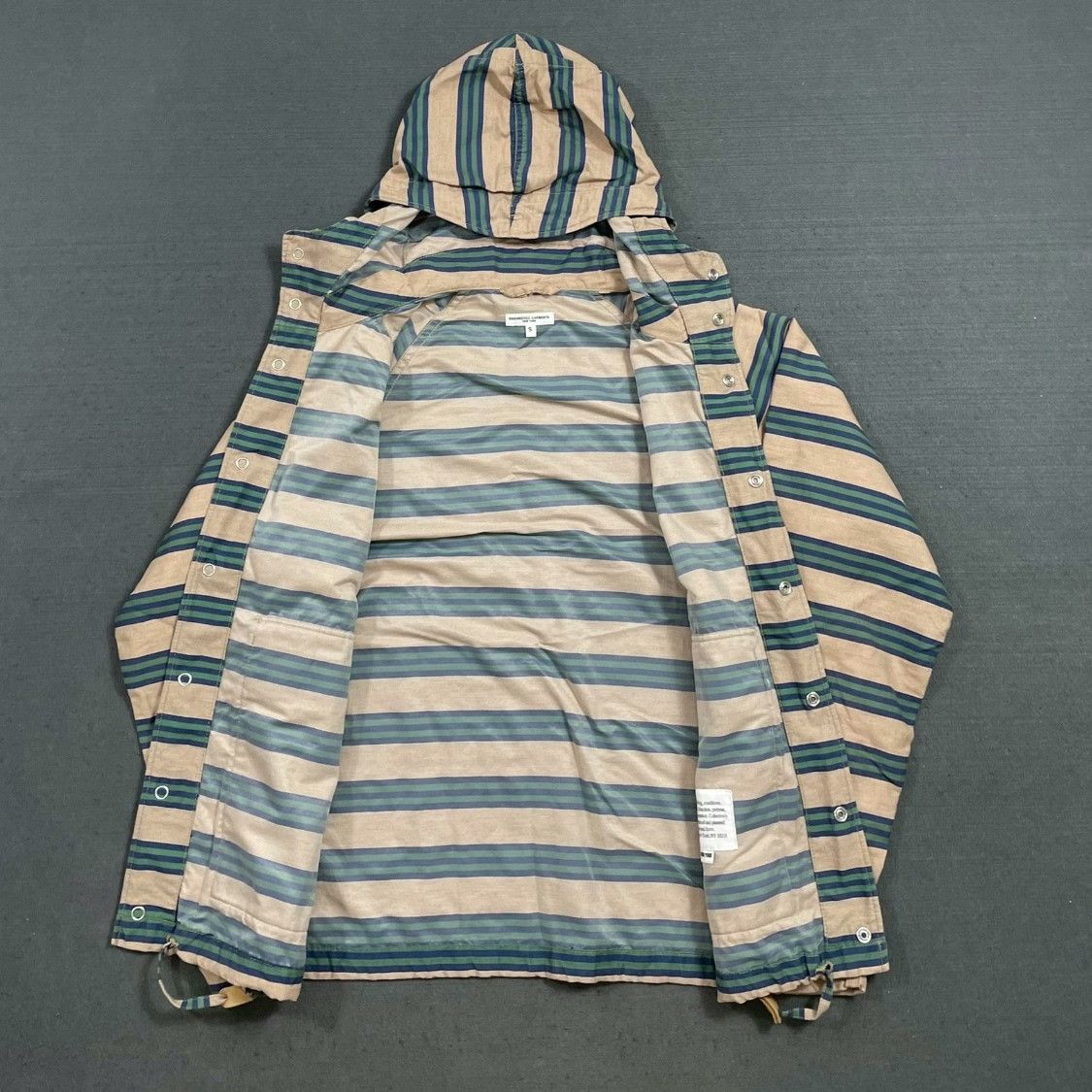 Engineered Garments Engineered Garments EG Striped Hooded Jacket Size US S / EU 44-46 / 1 - 5 Thumbnail