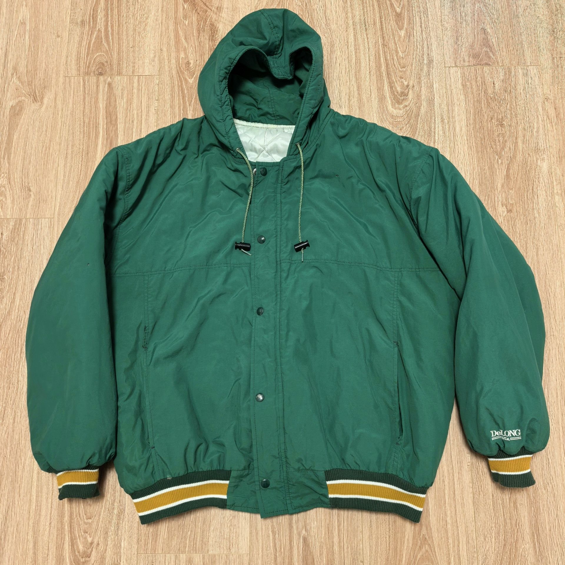 Vintage 80s Vintage Delong Varsity Jacket Size US XL / EU 56 / 4 - 2 Thumbnail
