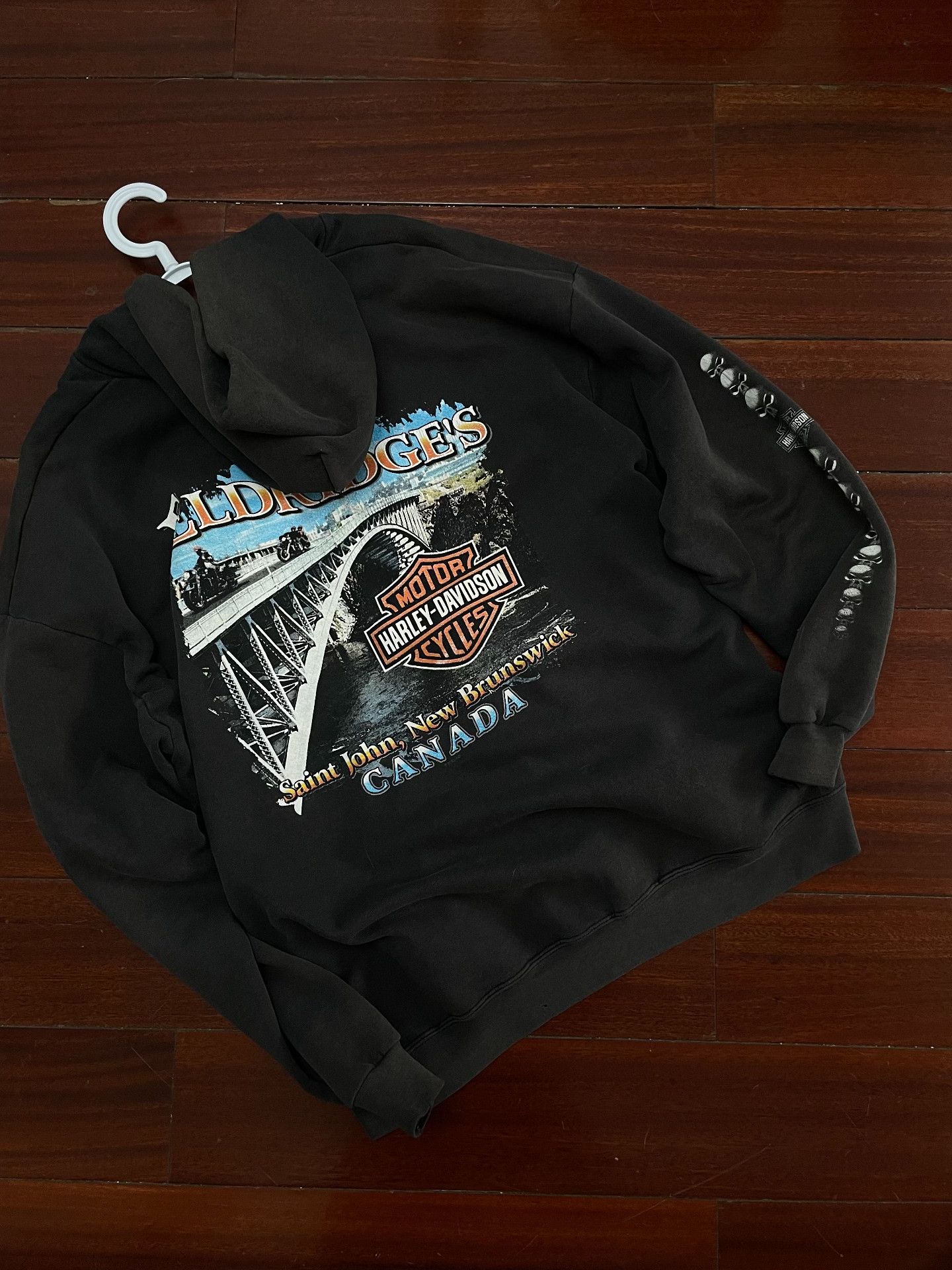 Vintage Vintage Harley Davidson Fade Zip Hoodie Size US M / EU 48-50 / 2 - 2 Thumbnail