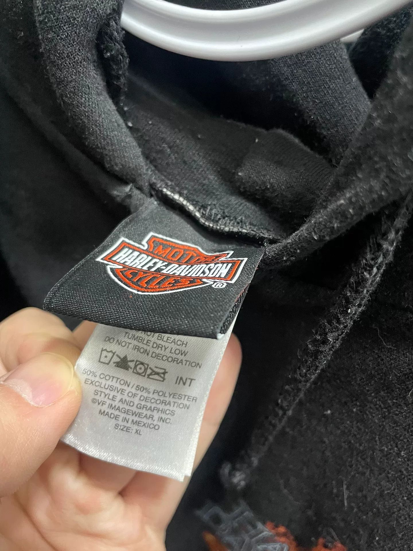 Vintage Vintage Harley Flame Zipup Hoodie Size US XL / EU 56 / 4 - 7 Thumbnail