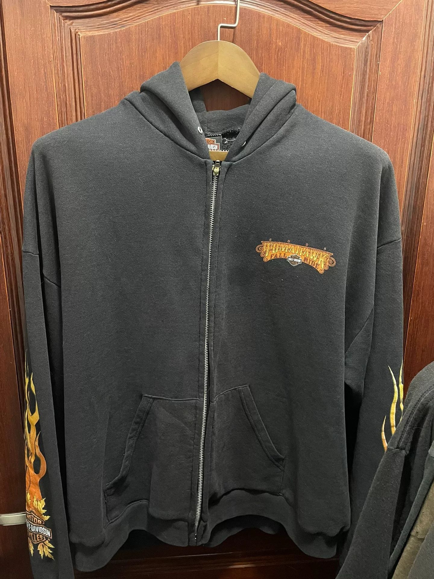 Vintage vintage Harley Davidson flame zip hoodie Size US M / EU 48-50 / 2 - 5 Thumbnail